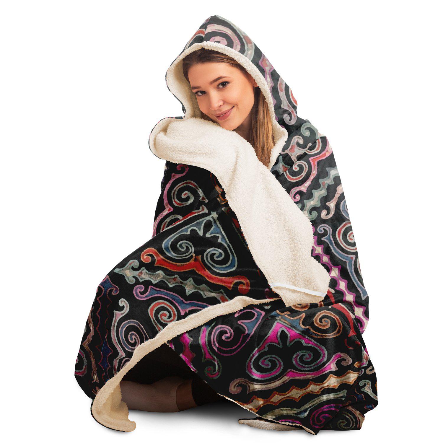 Hooded Blanket, Miao Culture Antique, Traditional Design