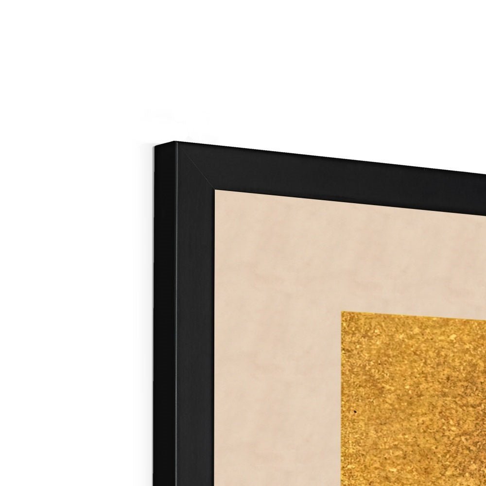 Koi and Water Plants Antique Japanese 19th-Century Zen Scroll Gold Carp Marine Life Aquatic Nature Framed Fine Art Print