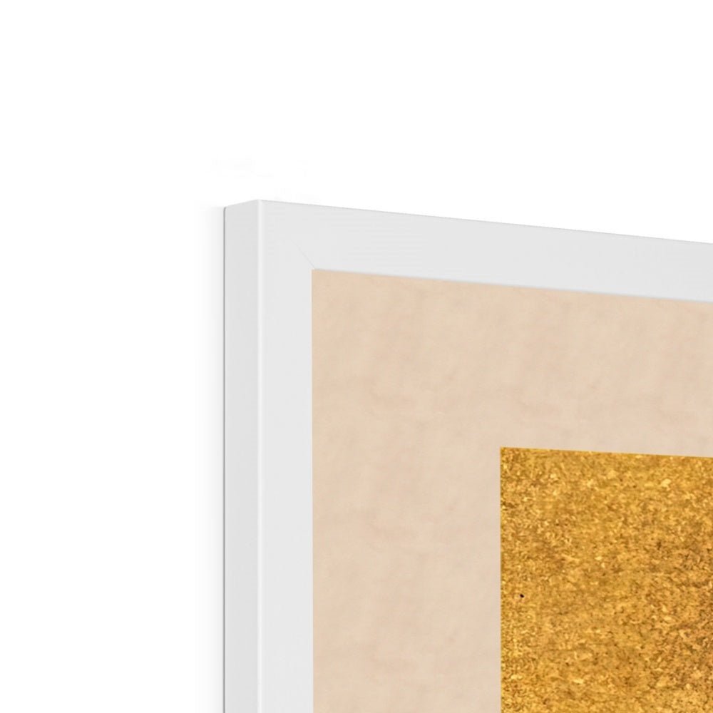 Koi and Water Plants Antique Japanese 19th-Century Zen Scroll Gold Carp Marine Life Aquatic Nature Framed Fine Art Print