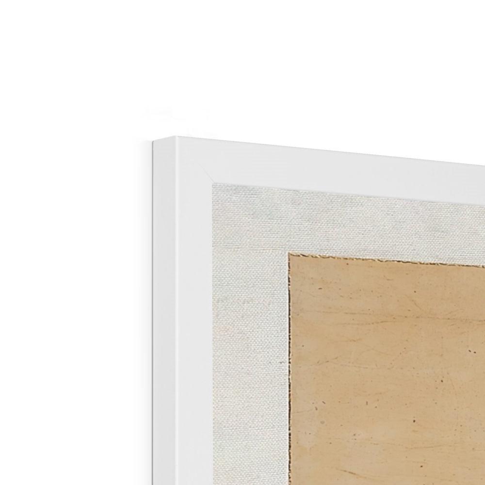 Korean Lotus and Fish in Rondel, 19th-Century Mythology | Zen Buddhist Aquatic Sea Nature Framed Art Print