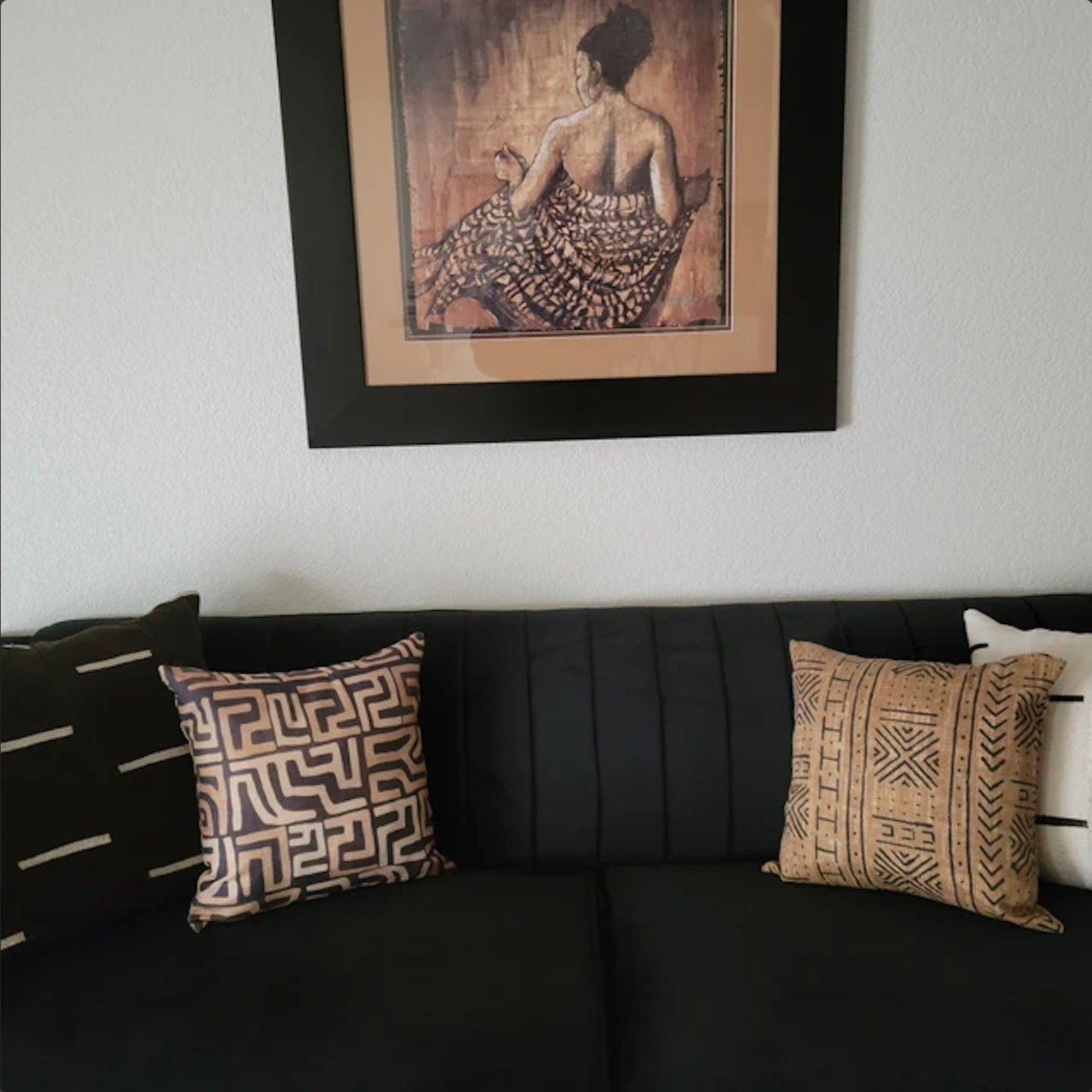 Kuba Cloth Pillow | African Tribal Pillow | Vintage Ethnic Afrocentric Gift | Kente Mali Mudcloth Kilim Decorative Throw Pillow