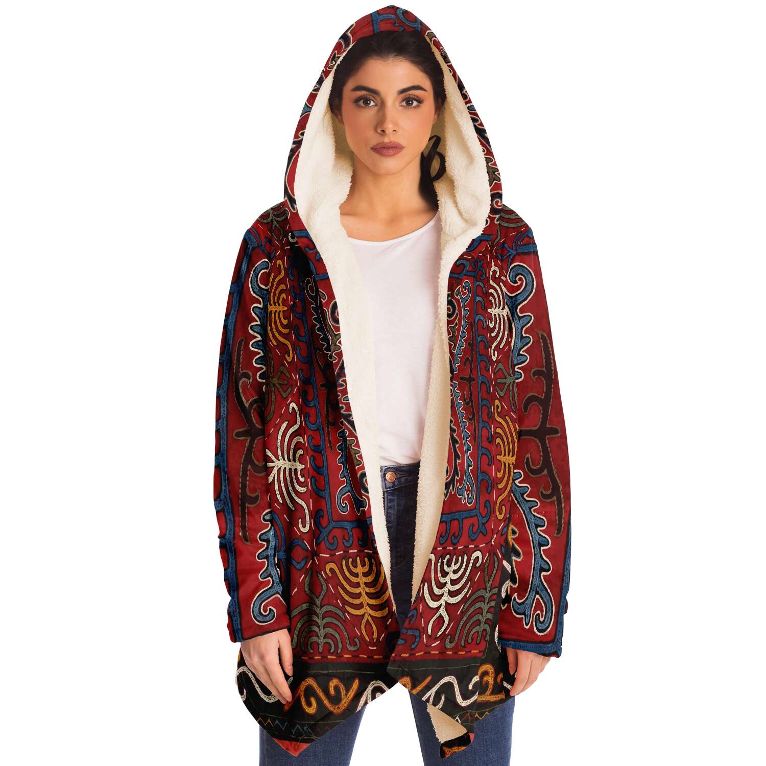 Kyrgyz Traditional Design (Central Asia) Tribal Modern Dream Cloak