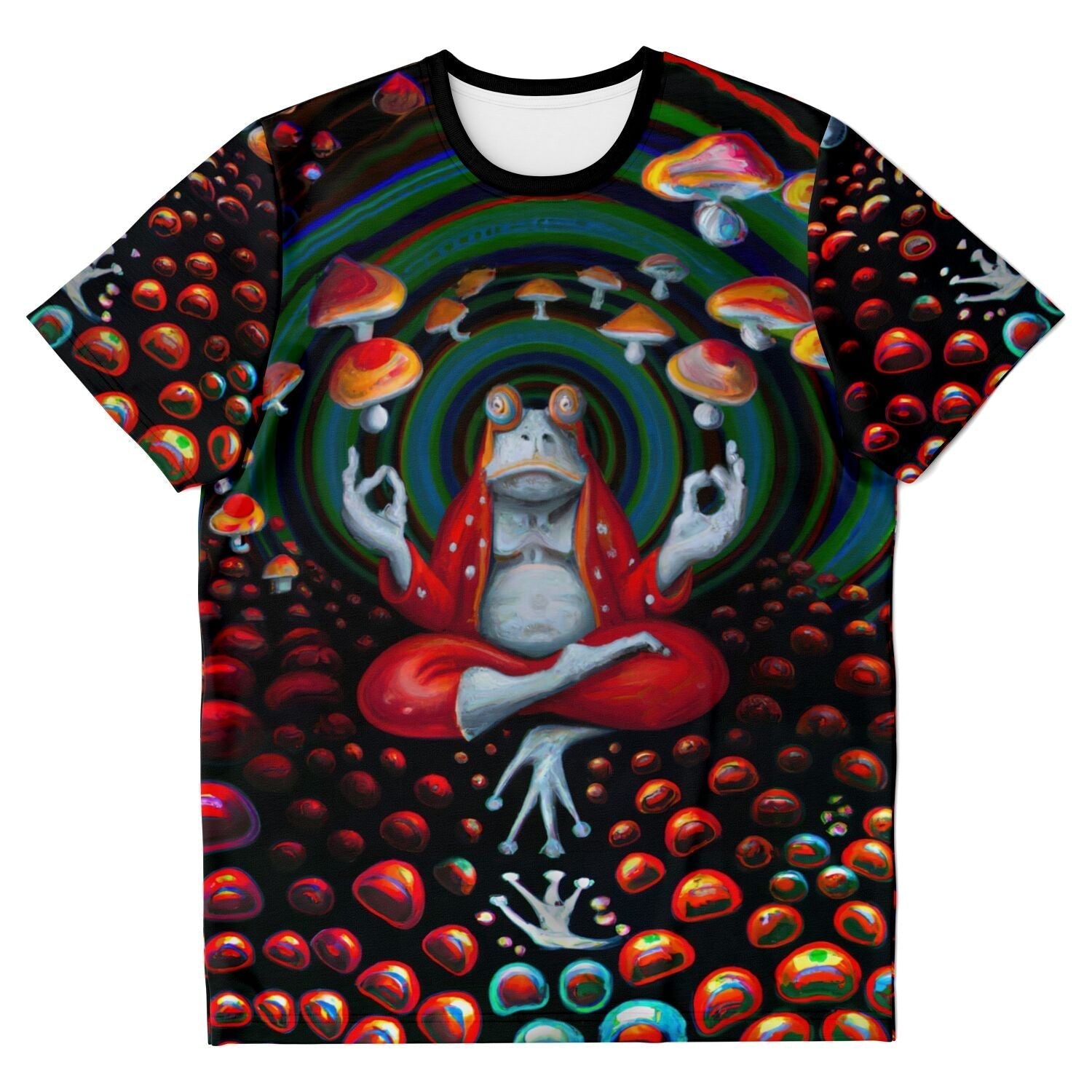 Lick the Toad | Original DMT Shroom Magic Mushrooms | Psychedelic Toad Trippy Frog Meditation Graphic Art T-Shirts