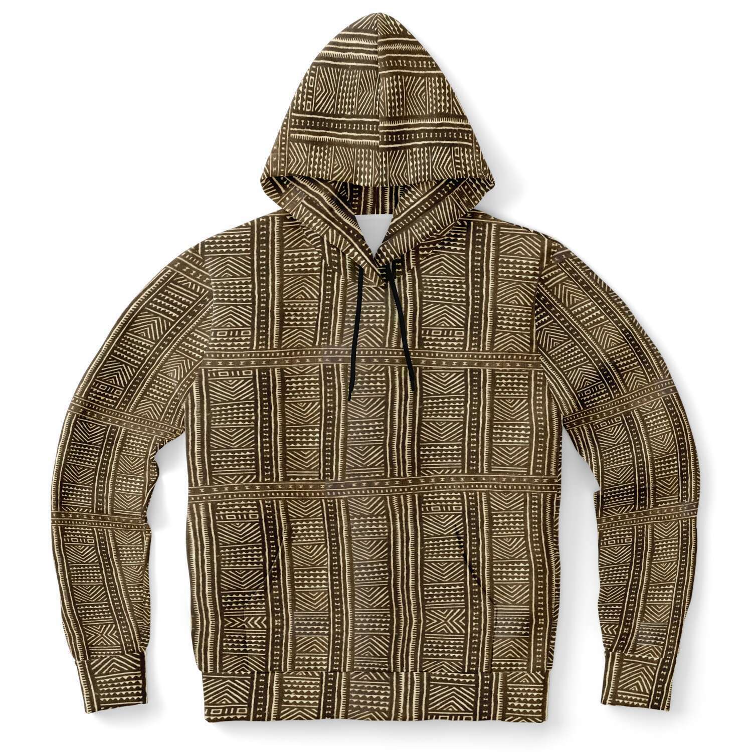 Mali Mudcloth Hoodie Unisex Traditional Tribal Design Bogolan Afrocentric Jacket Vintage Kuba Boho Hippie Gift Ethnic Pullover Hoodie