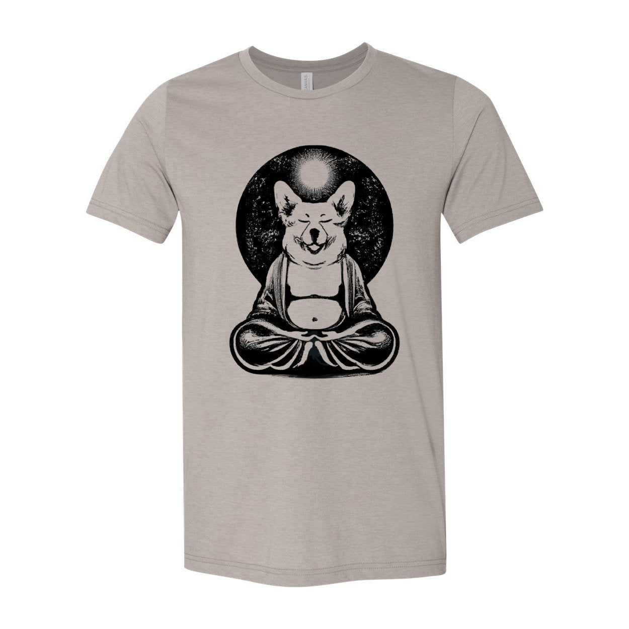Meditating Zen Corgi at Peace with the Universe | Cute Kawaii Dog-Lover Pet Gift | Unisex Cotton T-Shirt