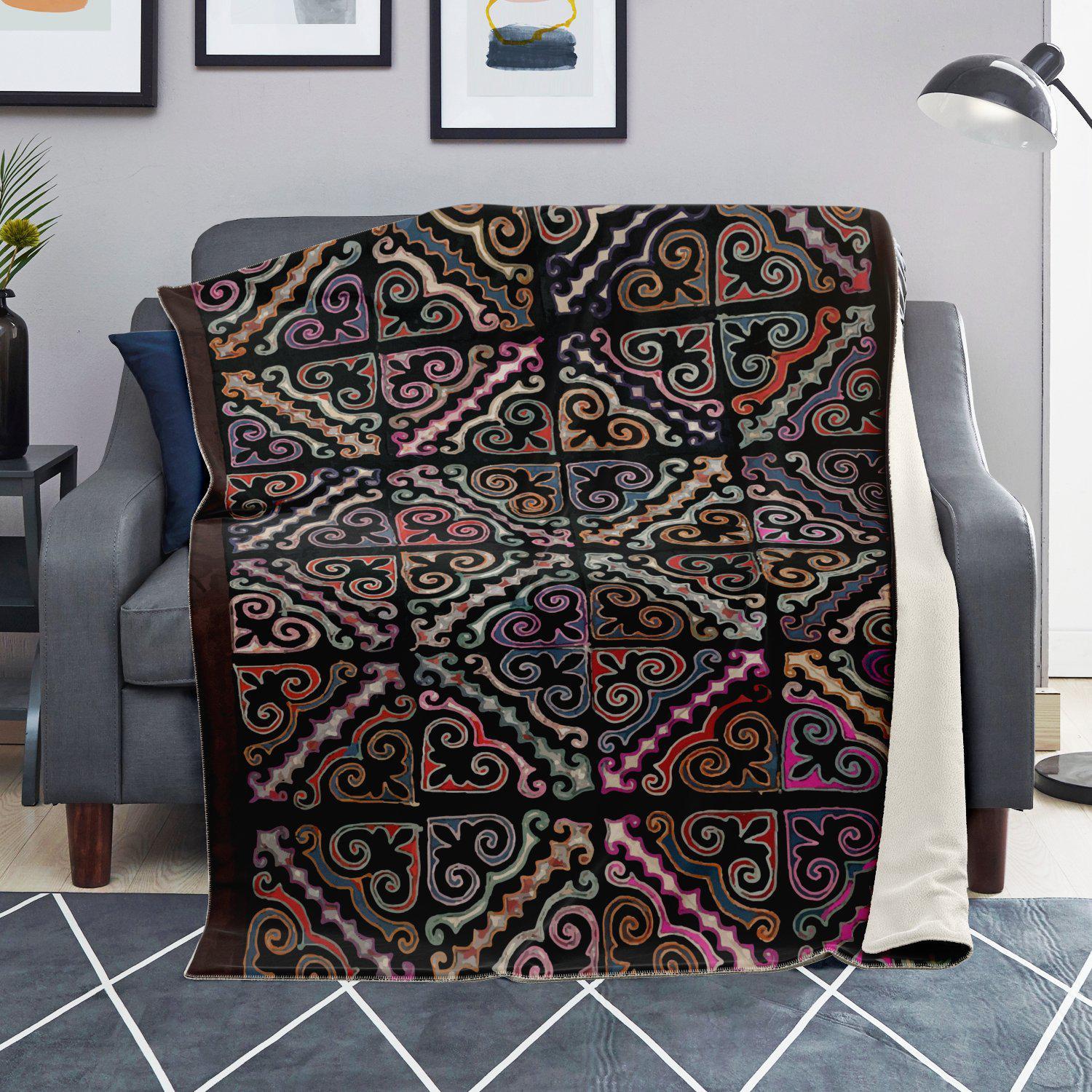 MIAO CULTURE 19TH-CENTURY DESIGN | Sherpa Fleece Blanket