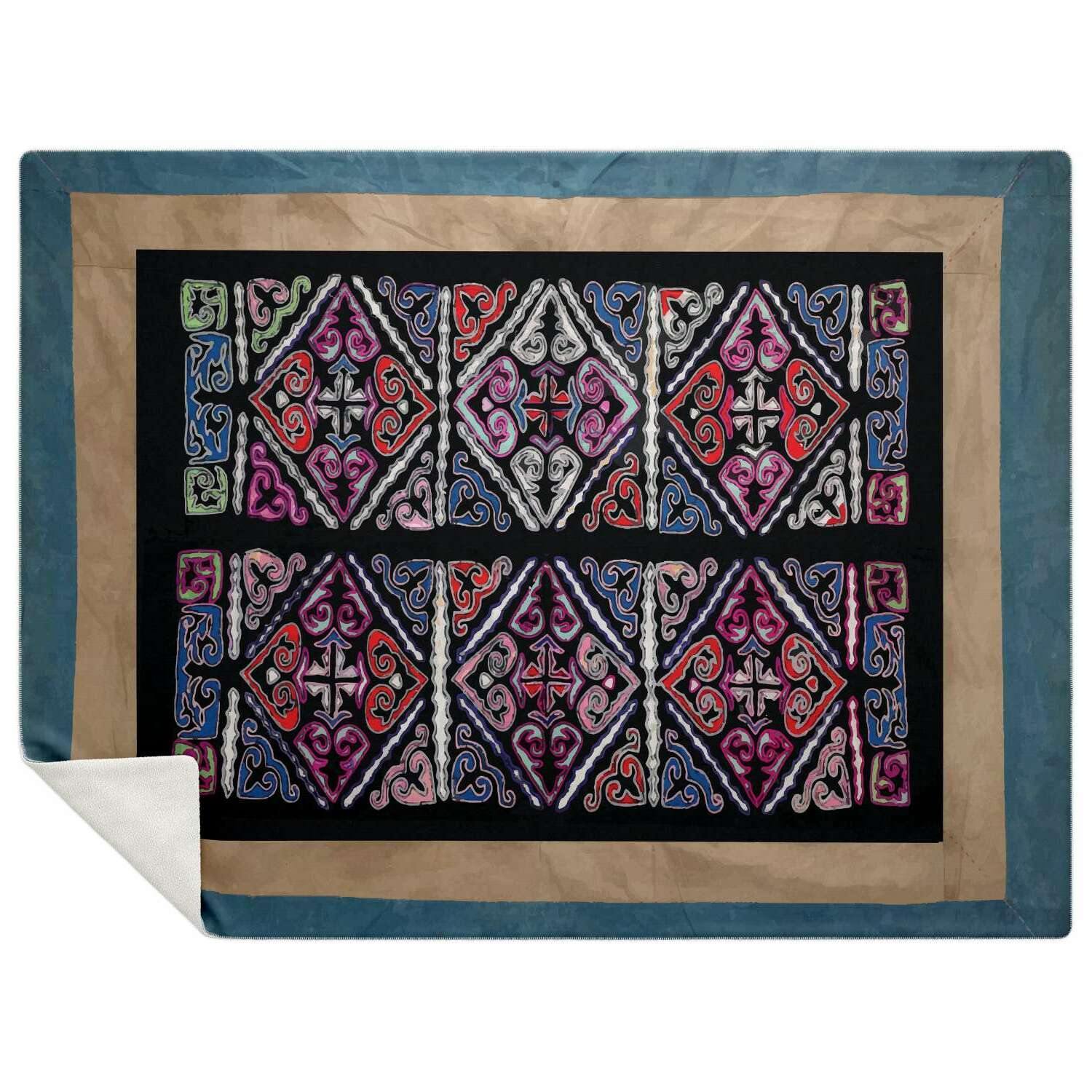 MIAO CULTURE 19TH-CENTURY DESIGN | Sherpa Fleece Blanket