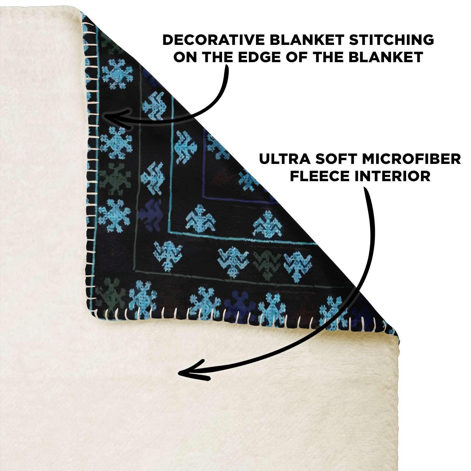 MIAO CULTURE TRADITIONAL WOVEN DESIGN | Sherpa Fleece Blanket