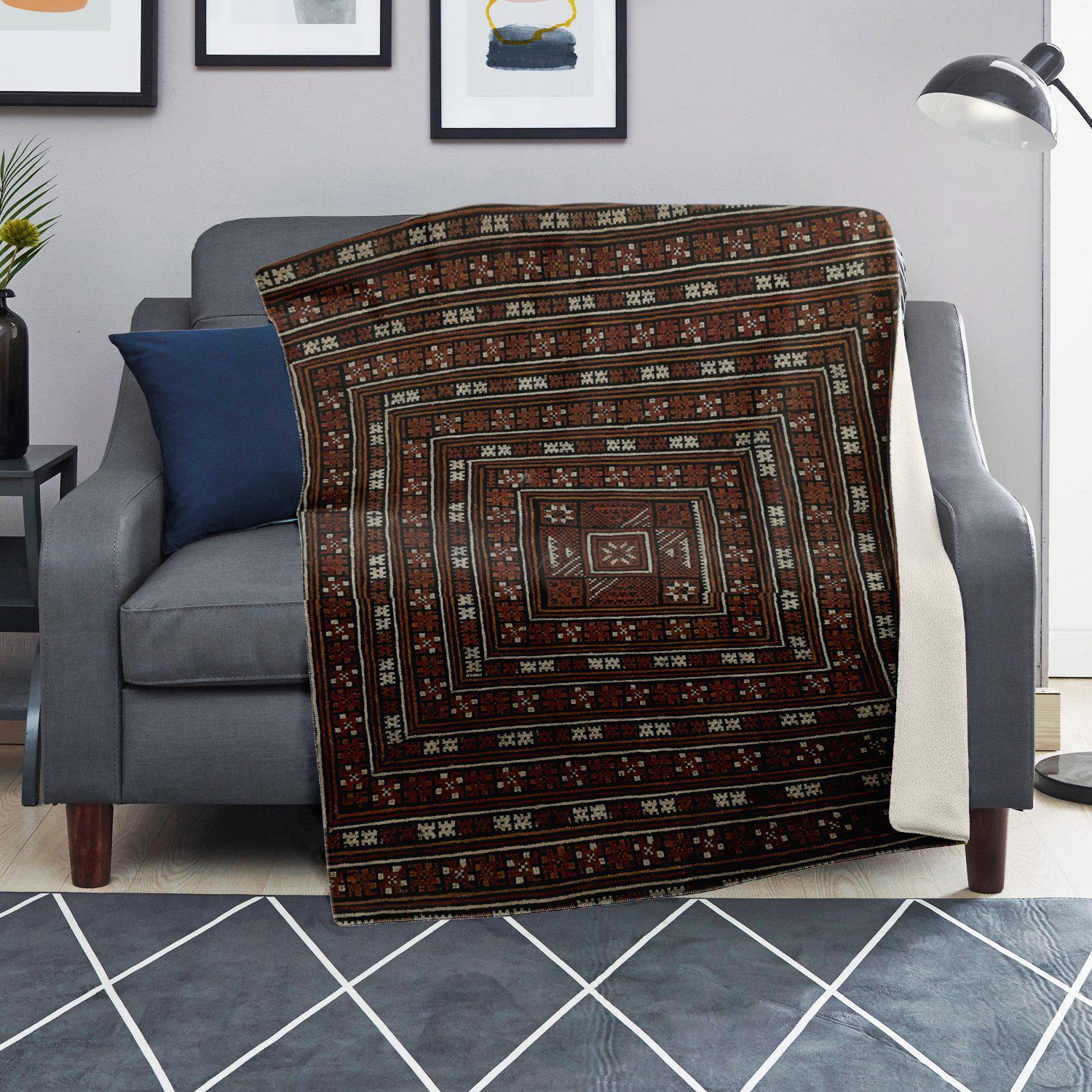 MIAO CULTURE TRADITIONAL WOVEN DESIGN | Sherpa Fleece Blanket