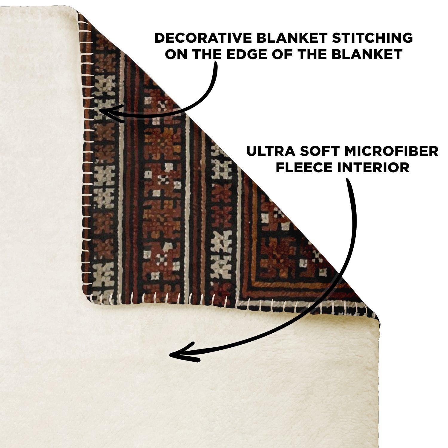 MIAO CULTURE TRADITIONAL WOVEN DESIGN | Sherpa Fleece Blanket