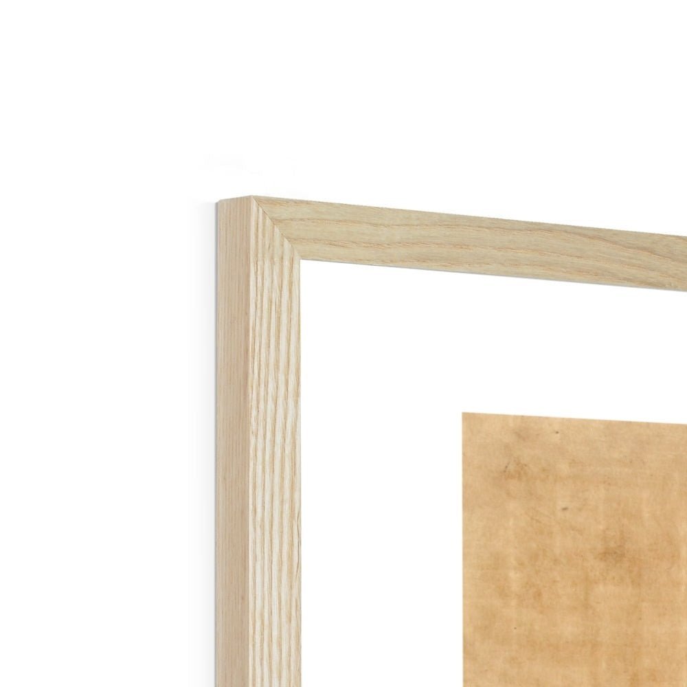 Minhwa Bunny of Immortality, Staring at the Moon | Classic Korean Mythology Folk Art | Cute Kawaii Rabbit Pet Lover Framed Art Print