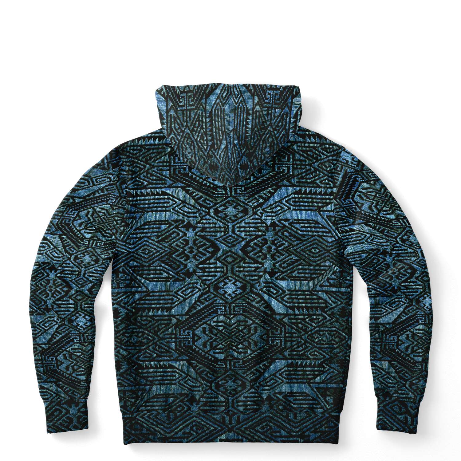Modern Oceanic Ikat Pullover Hoodie, Inspired by Indonesian Textiles, Laos Culture, Hmong Sweaters, Thailand, and India