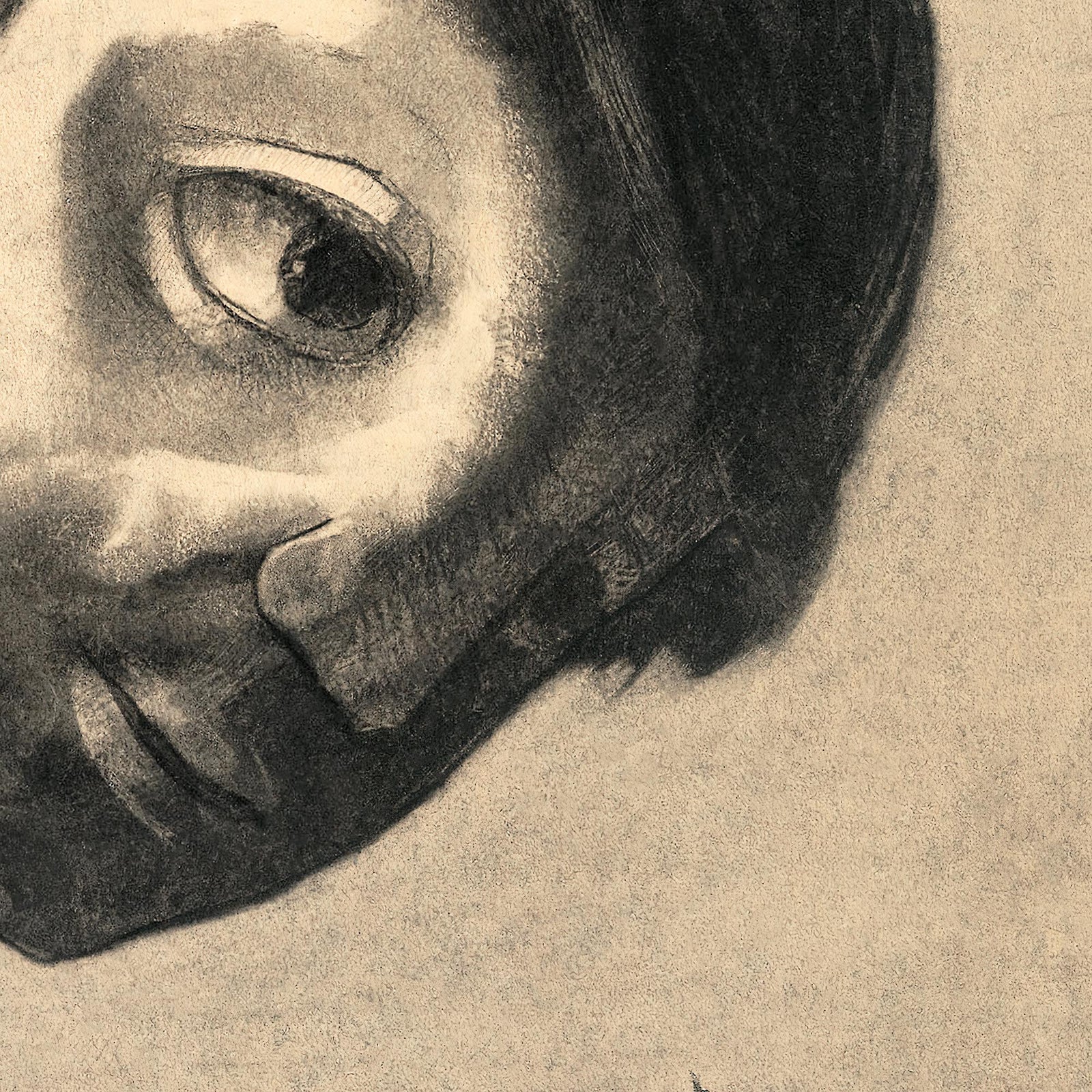 Odilon Redon: The Guardian Spirit of the Water Symbolist Surreal Antique Fine Art Print