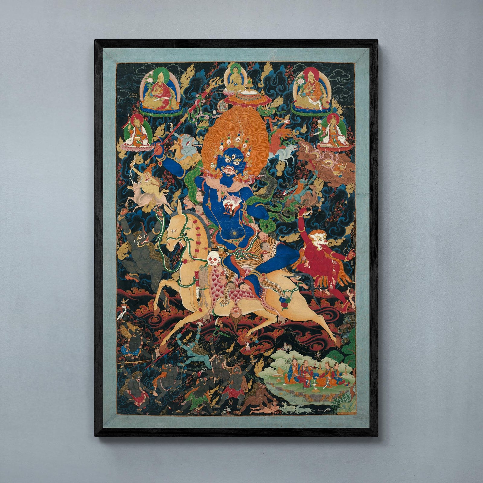 Palden Lhamo ("Glorious Goddess") Giclée Tibetan Buddhist Nepal Deity Feminist Thangka Vajrayana Vintage Fine Art Print