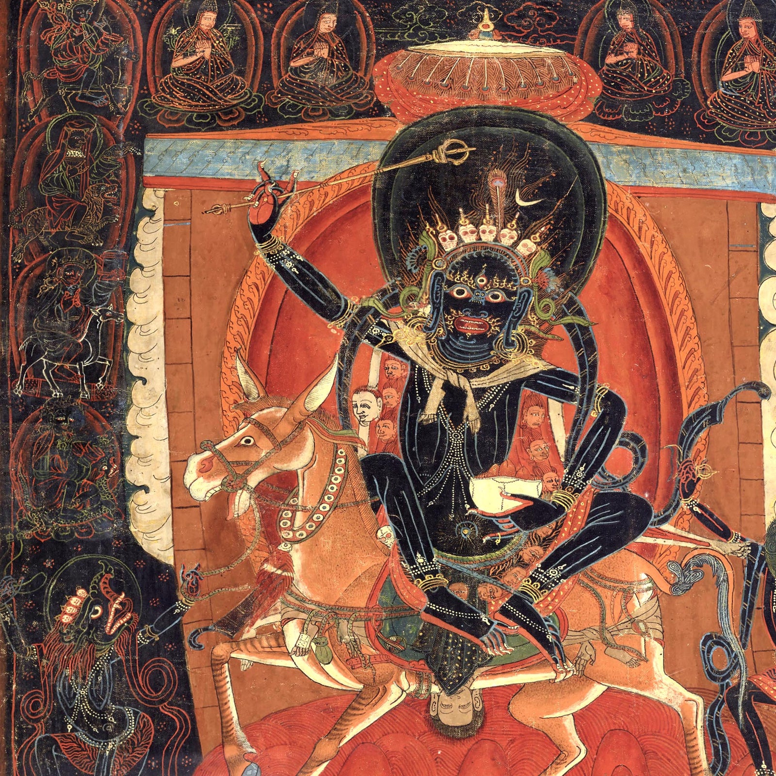 Palden Lhamo, Vajrayana Deity, Tibetan Thangka Buddhist Dakini Yogini Sacred Antique Tantra Feminist Tantric Vintage T-Shirt Tee