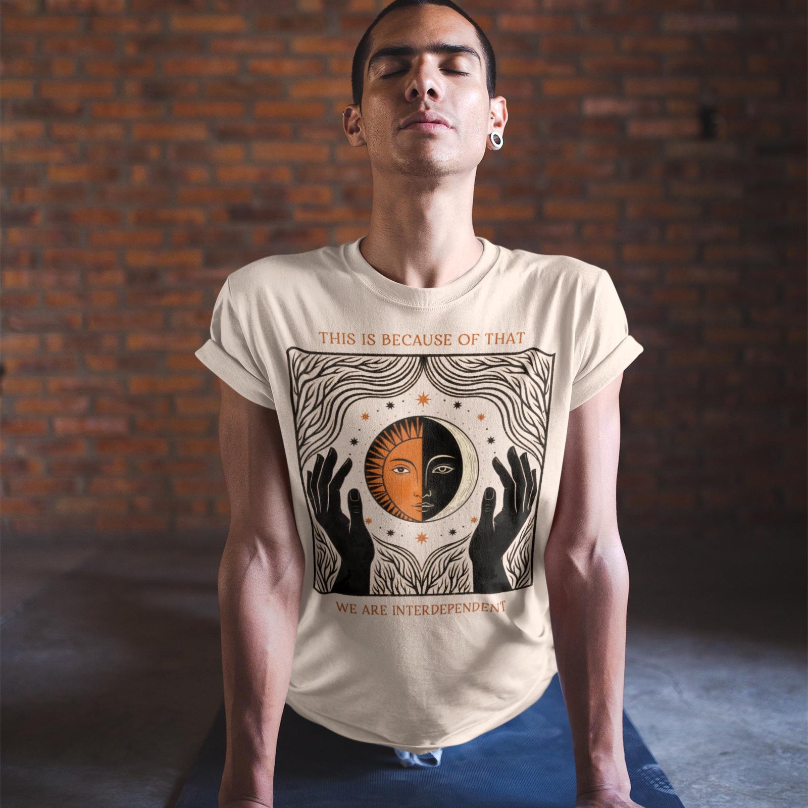 We Are Interdependent | Sun Moon Nature Nonduality | Love, Peace, Zen Interbeing, Wisdom T-Shirt