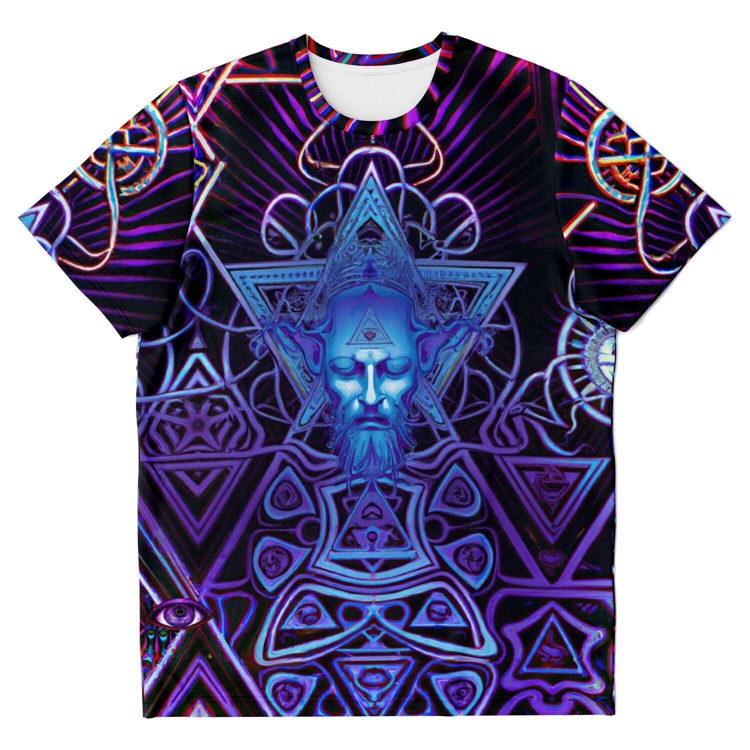 Psychedelic Demon, Asmodeus | Persian Mythology Folklore, Kabbalah, Pentagram, Lust, Occult Magick, Witchcraft Digital Art T-Shirt