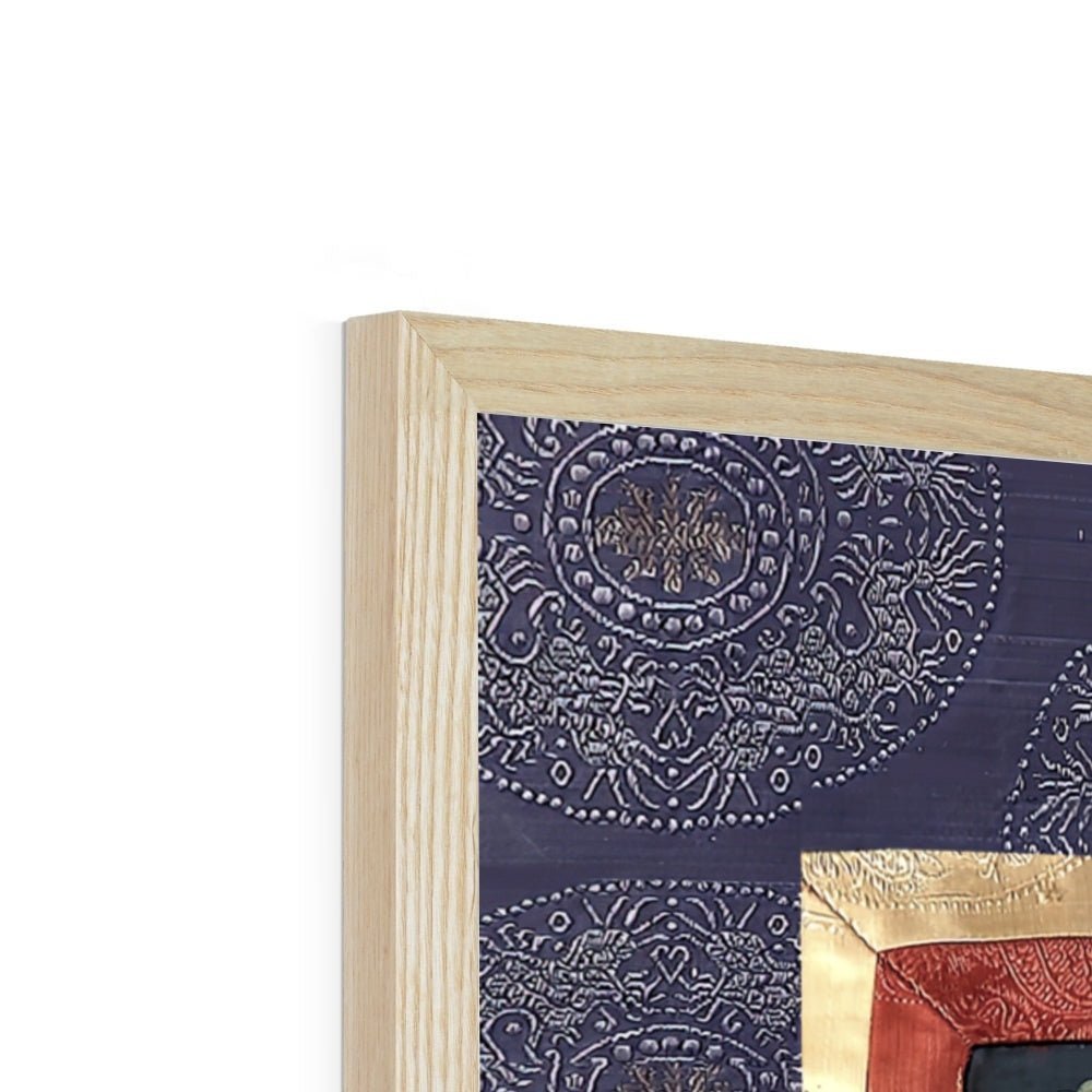 Purple Mahakala Tibetan Thangka Buddhist Wisdom Protection Deity Nepal Tantric Vintage Framed Print