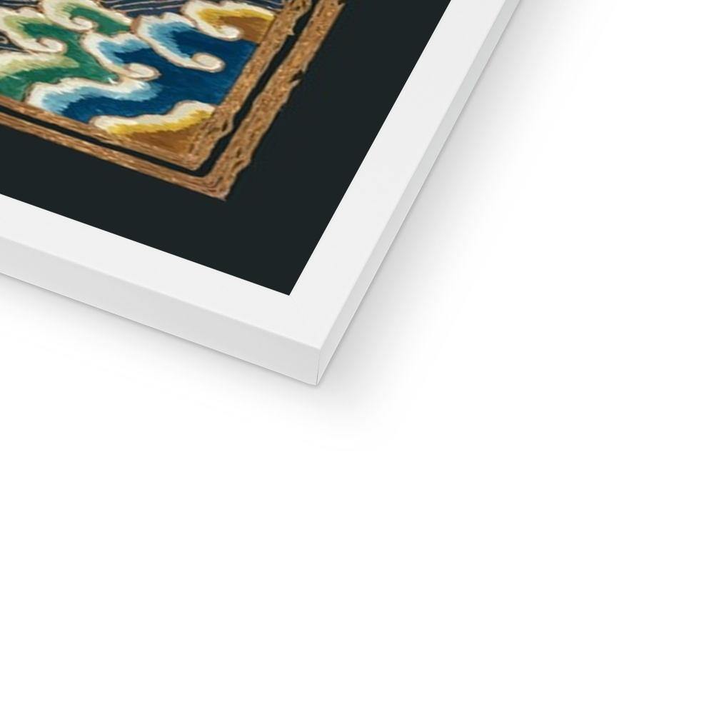 Qing Dynasty Silk Embroidery Design | Framed Print