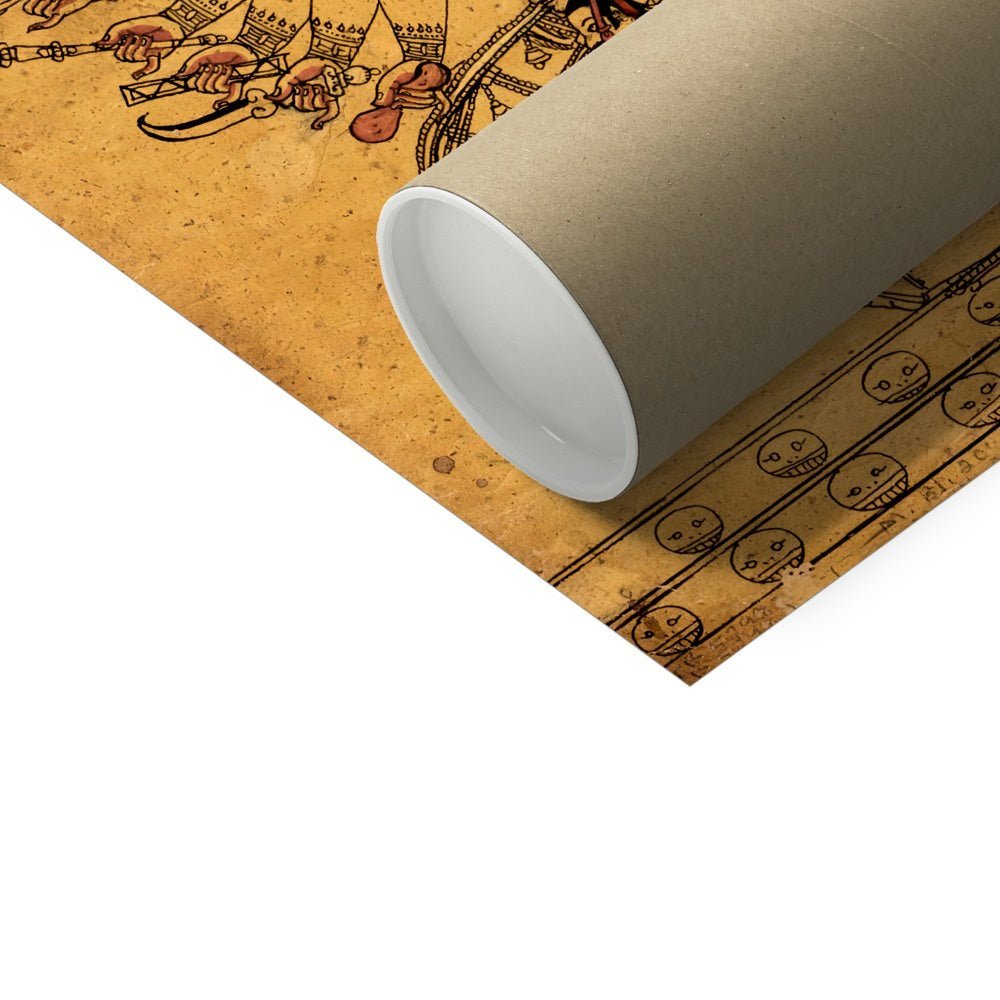 Rare Tantric Form of the Hindu Goddess Kali 18th Century Vedic Fine Art Print