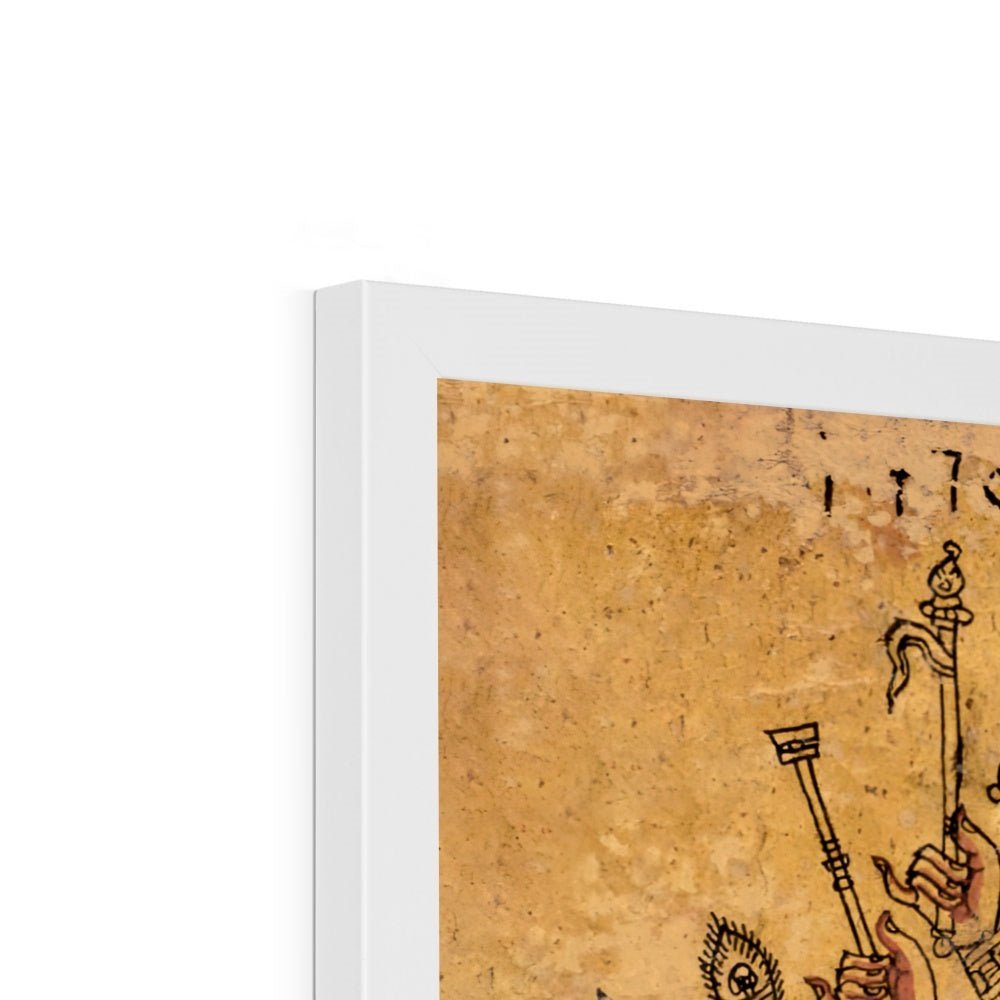 Rare Tantric Form of the Hindu Goddess Kali Vedic Antique Shiva Vishnu Rama Krishna Framed Art Print