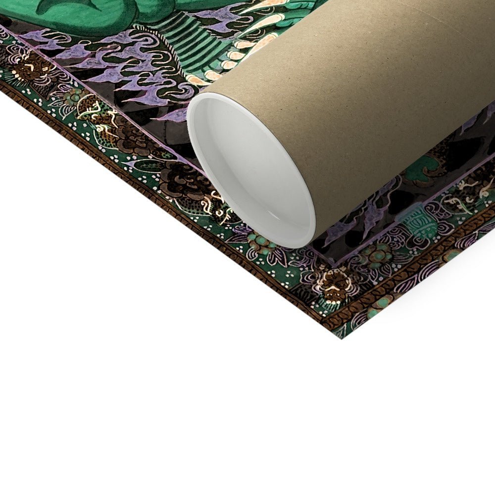 Samsara: The Circle Of Life Tibetan Buddhist Dharma Thangka Transmigration Wheel | Reincarnation Yoga Hindu Fine Art Print