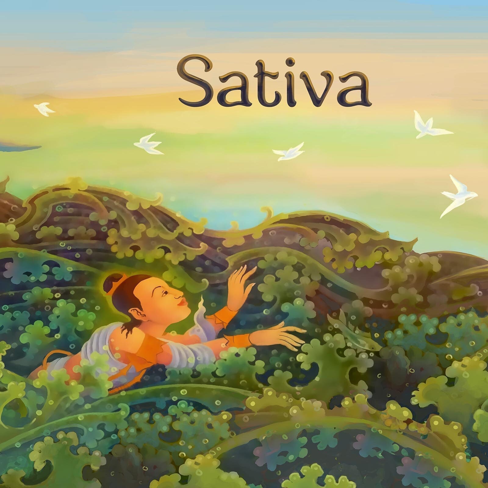 Sativa Bodhisattva Kundalini Cannabis Buddhist 420 Weed Herb Ganja Zen Trippy T-Shirt