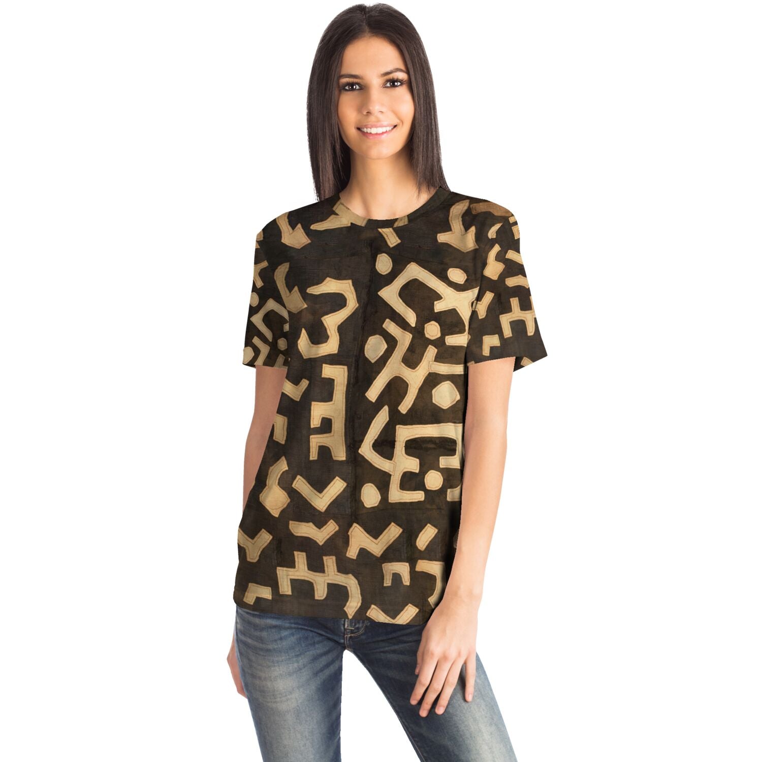 Shamanic Kuba Cloth Traditional Textile | African Spirituality and Sacred Ritual | Graphic Art T-Shirt