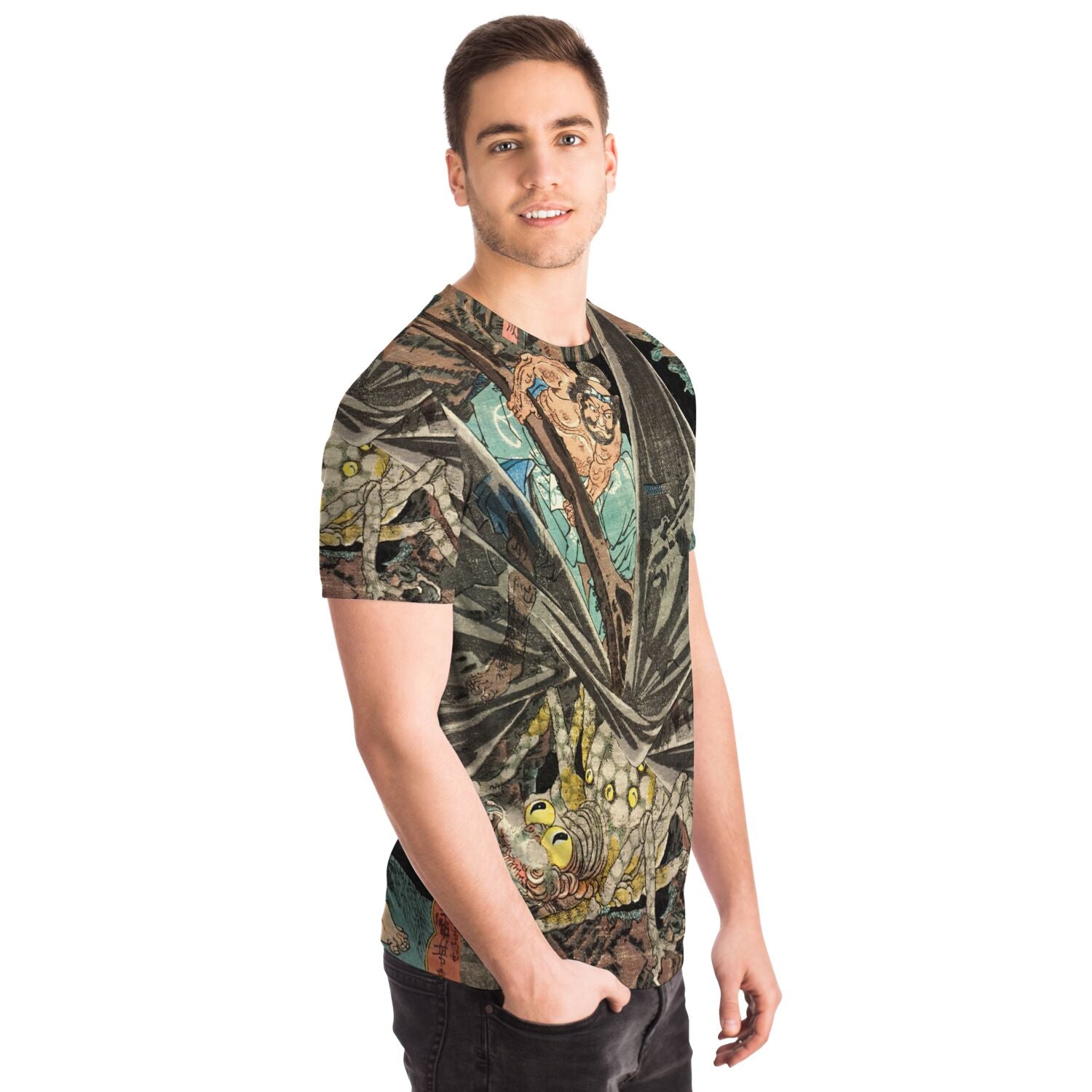 Shape-Shifting Demon, Tsuchigumo the Earth Spider fights Raiko | Kuniyoshi Graphic Art T-Shirt