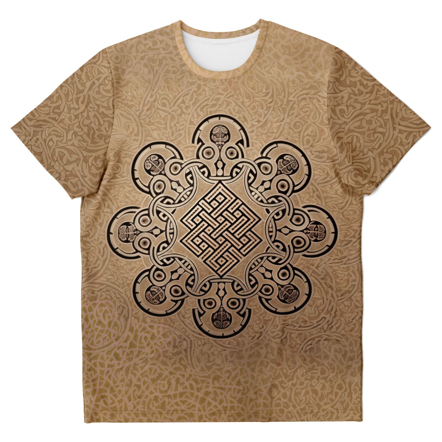 Skull Sacred Geometry, Metatron's Cube | Zen Interbeing, Buddhist Eternal Knot Graphic Art T-Shirt