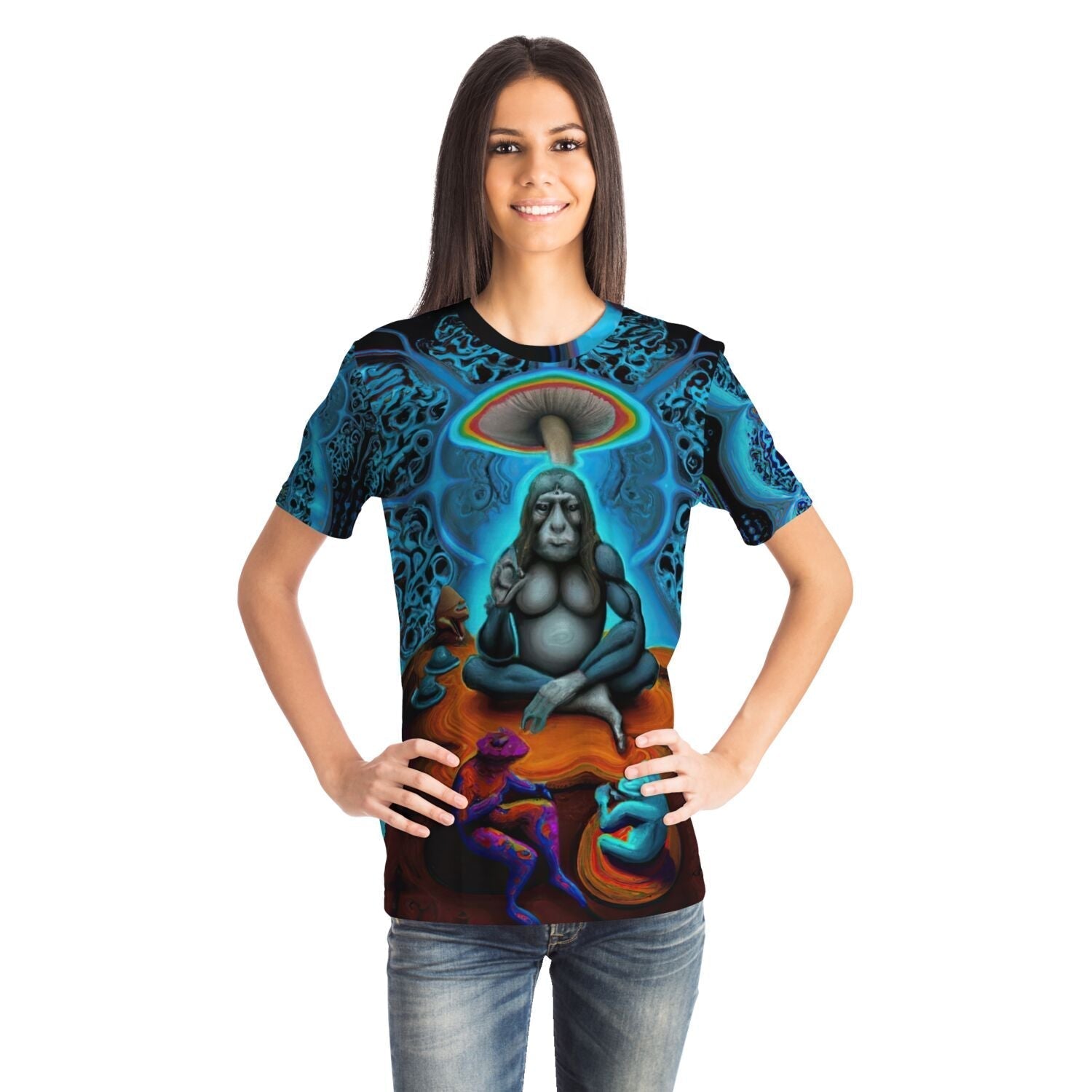 Stoned Ape Theory | Psychedelic Evolution | DMT, LSD, Ayahuasca, McKenna | Trippy Digital Art T-Shirt