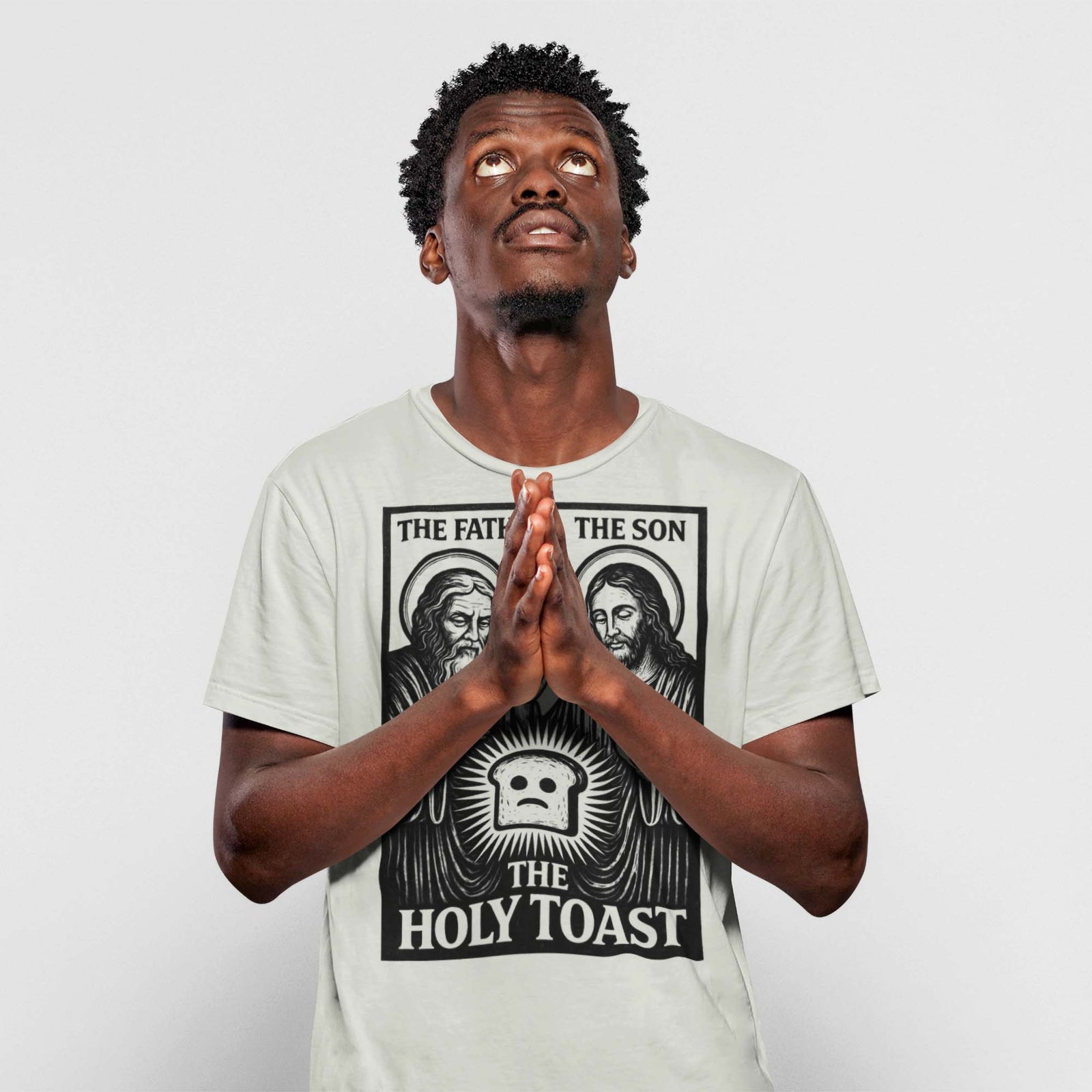 The Holy Toast: Blasphemous Atheist Medieval Tee | Funny Christian Middle-Ages Graphic Art T-Shirt
