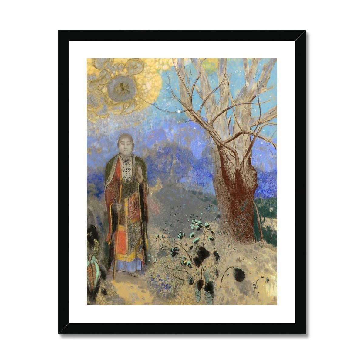 The Buddha, by Odilon Redon, Symbolism Surrealist Gift Antique Buddhist Sacred Framed Art Print ...
