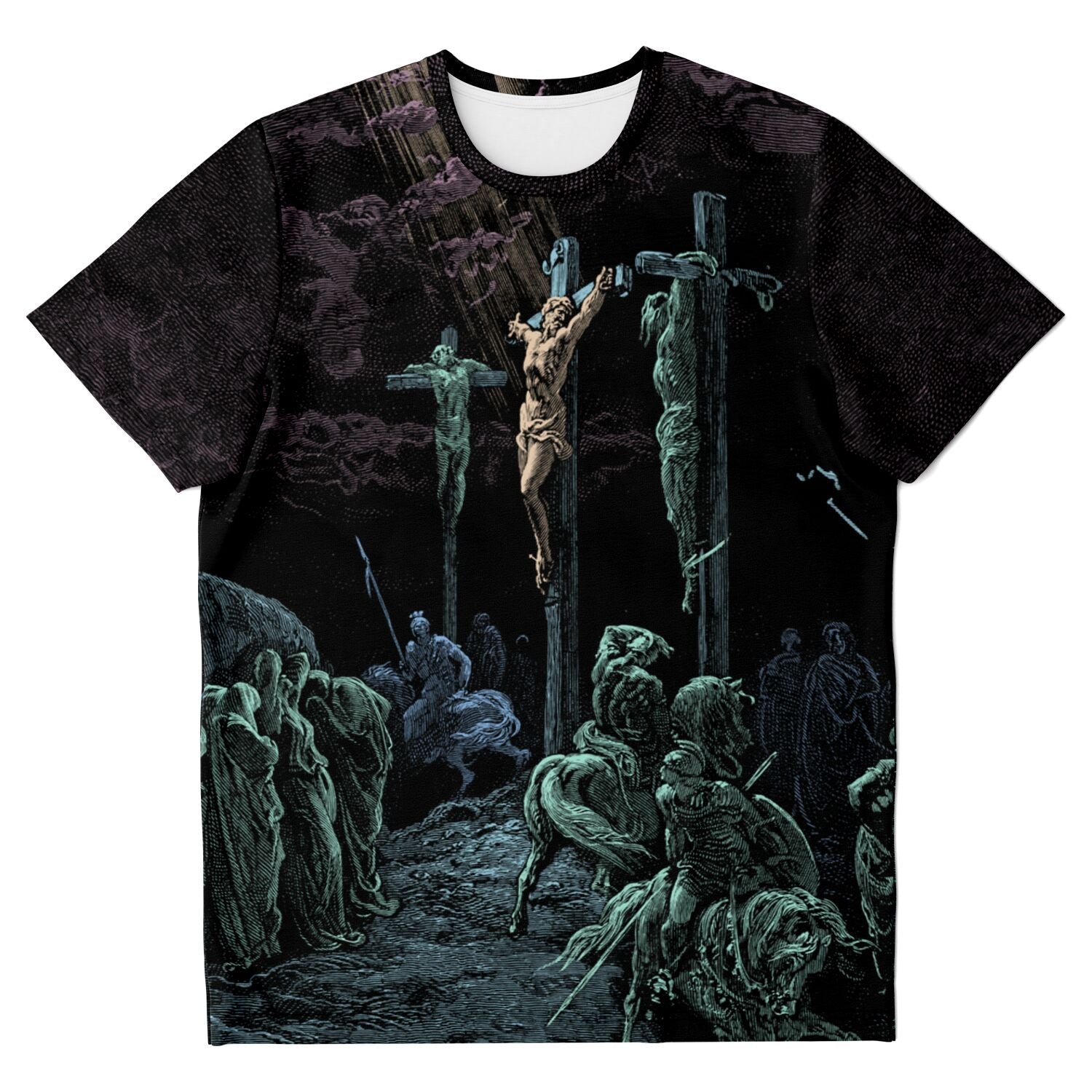 The Crucifixion of Christ by Gustave Dore, Paradise Lost, Dante, Surreal Spiritual Graphic Art T-Shirt