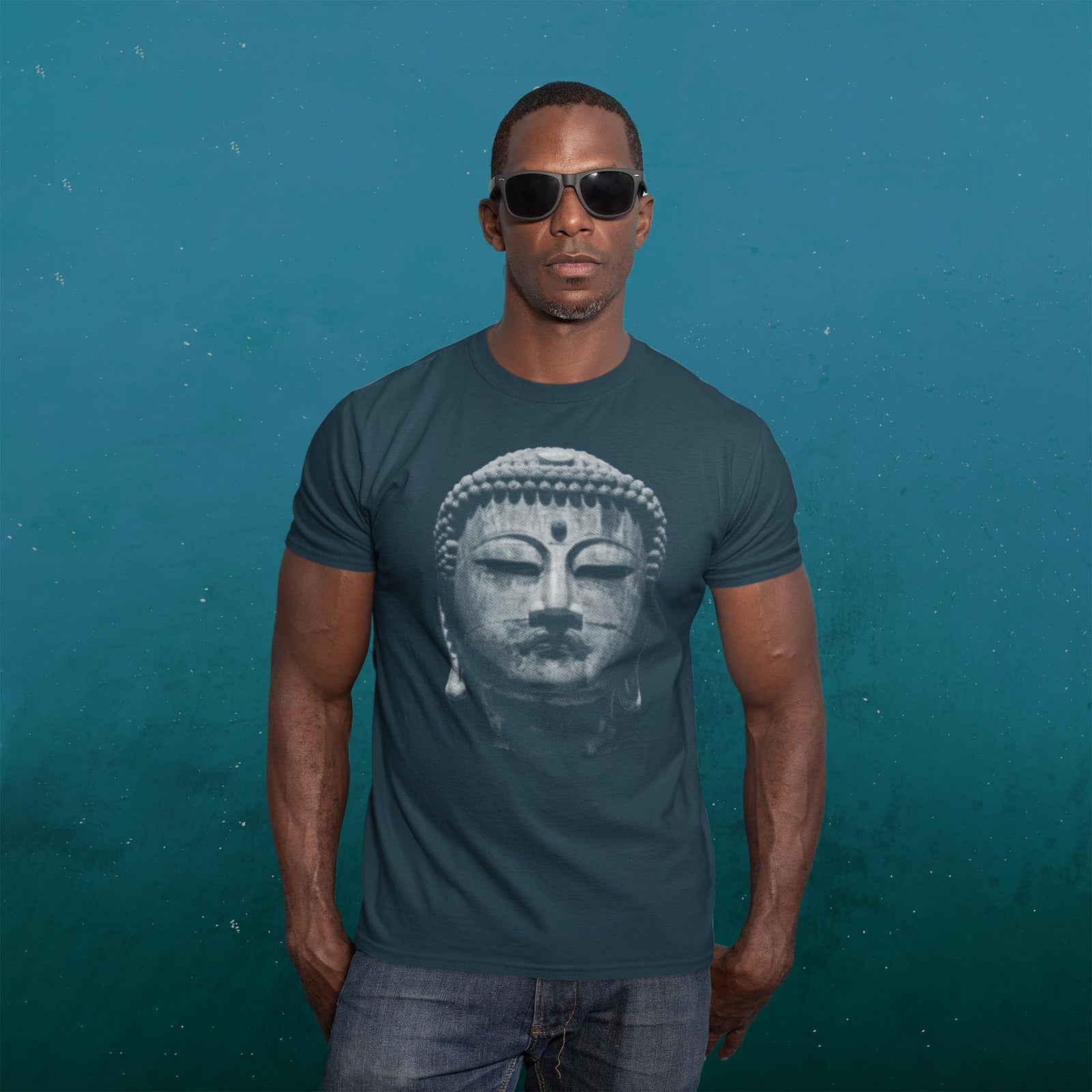 The Great Buddha of Kamakura | Japanese Protection Deity | Amitabha Nembutsu Mantra | Vintage Buddhist Gift | Graphic Art T-Shirt Tee