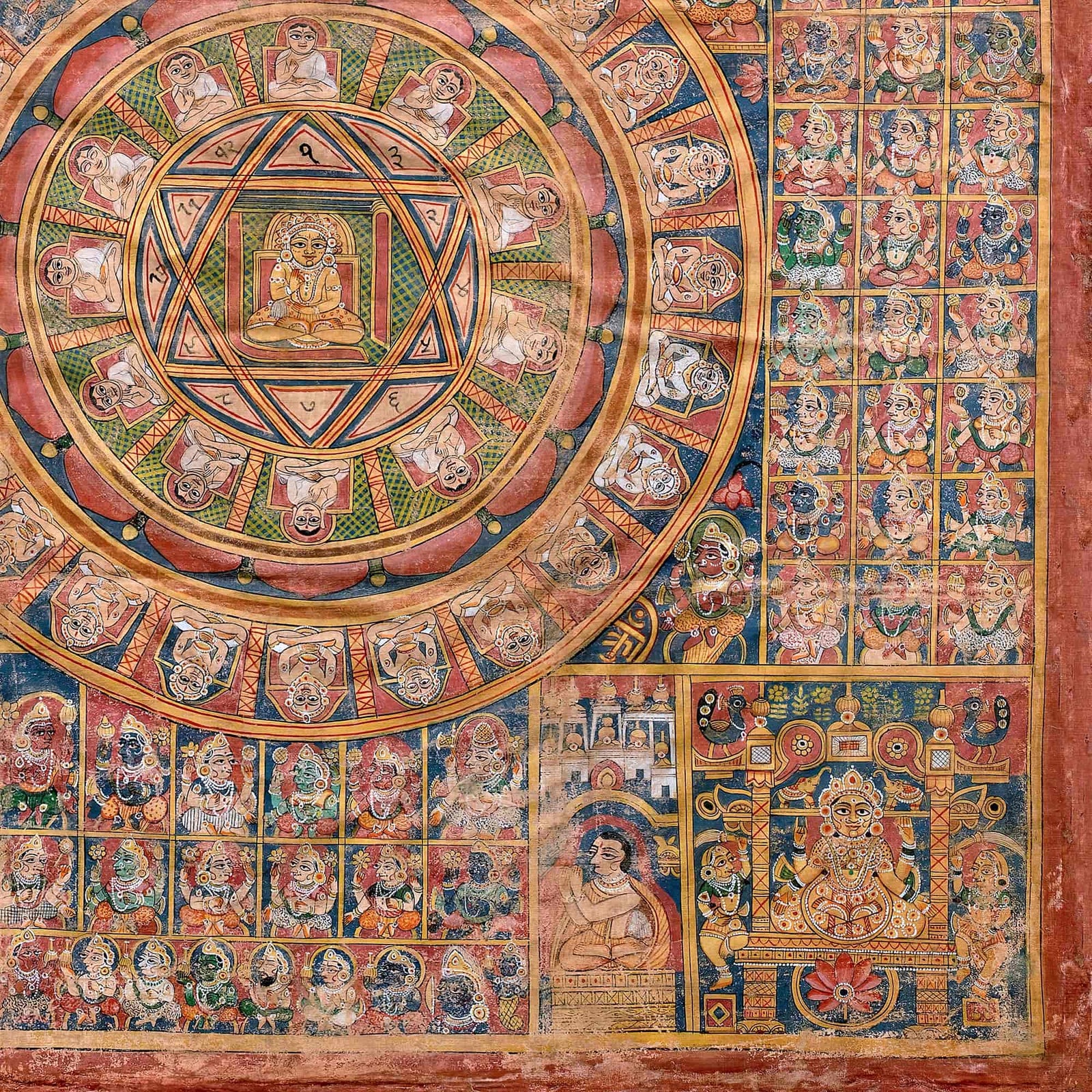 The Jain Tantric Diagram | Lotus Mandala Sacred Geometry | Indian Spiritual Yantra Fine Art Print