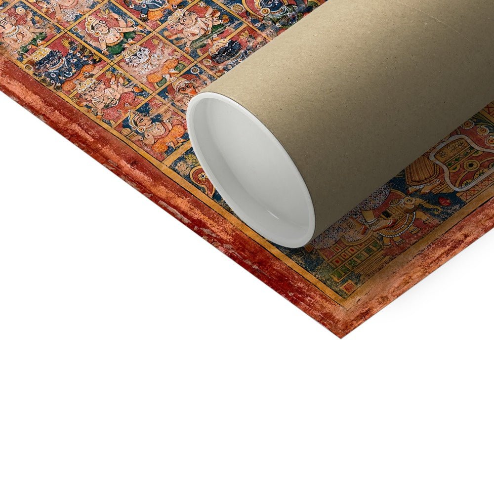 The Jain Tantric Diagram | Lotus Mandala Sacred Geometry | Indian Spiritual Yantra Fine Art Print