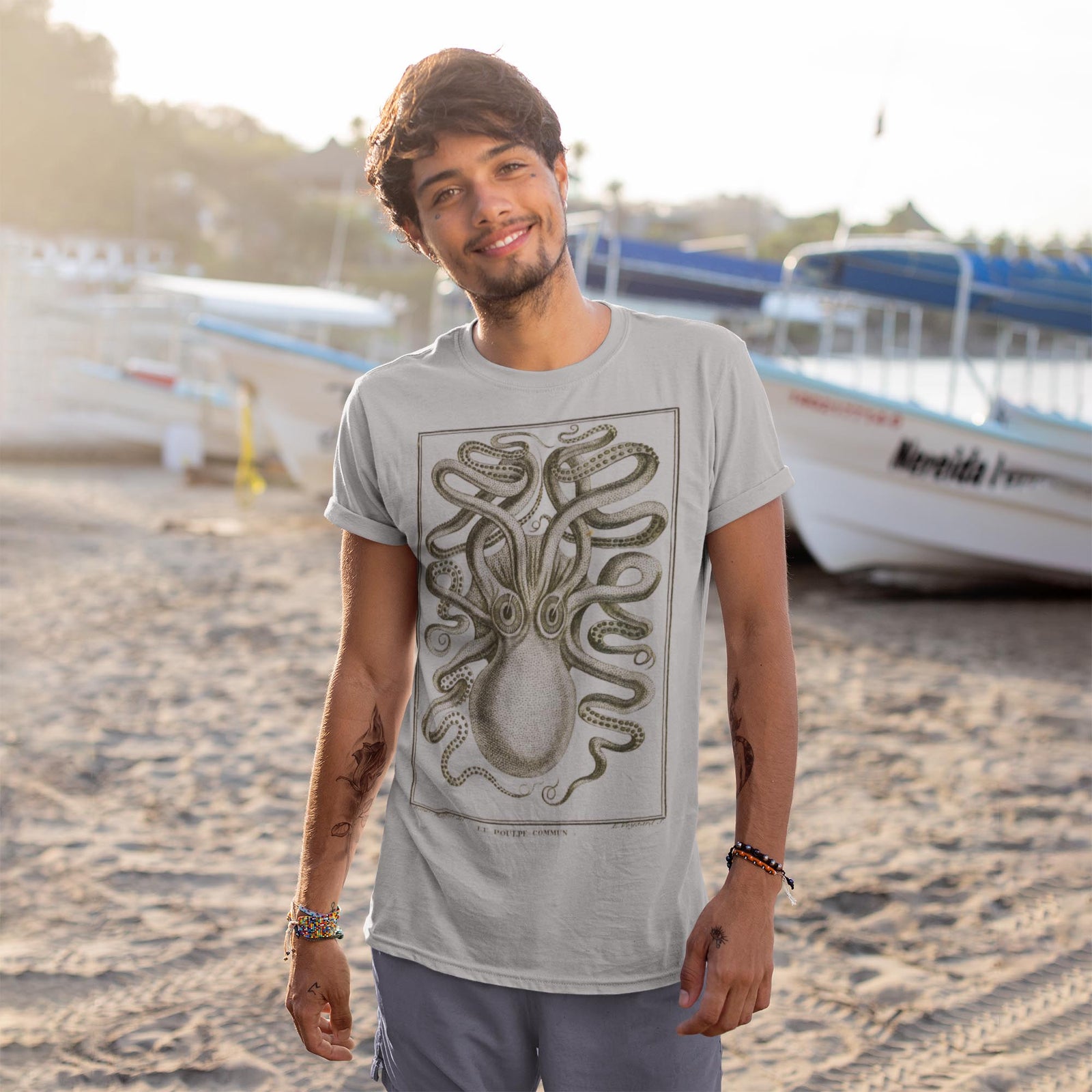 The Kraken, Norse Viking Mythology, Seamonster, Giant Squid, Octopus Vintage Graphic T-Shirt