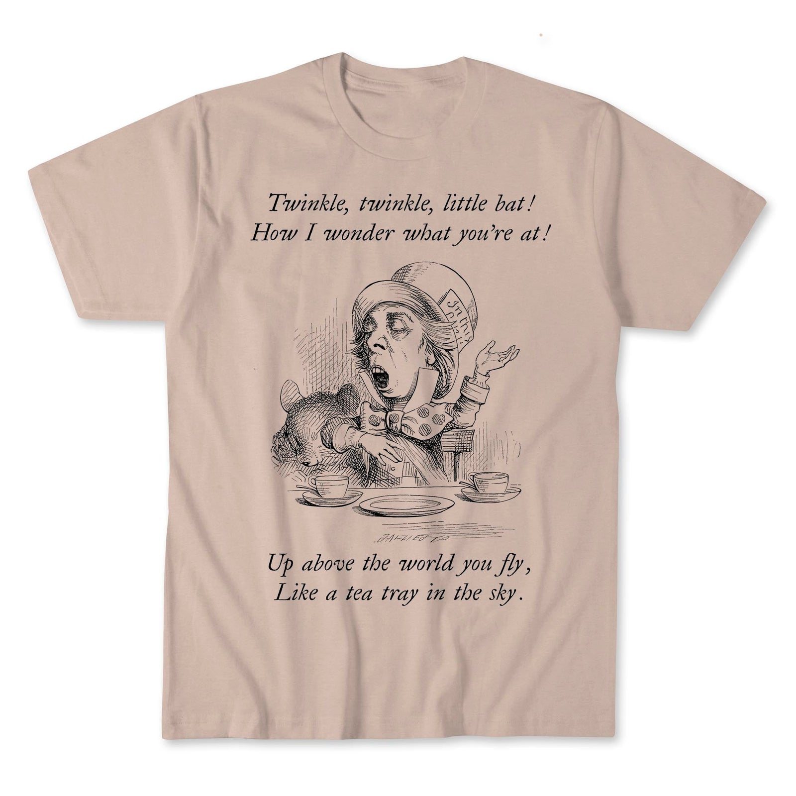 The Mad Hatter Shirt, Twinkle Twinkle Little Bat | Alice In Wonderland Graphic Art T-Shirt