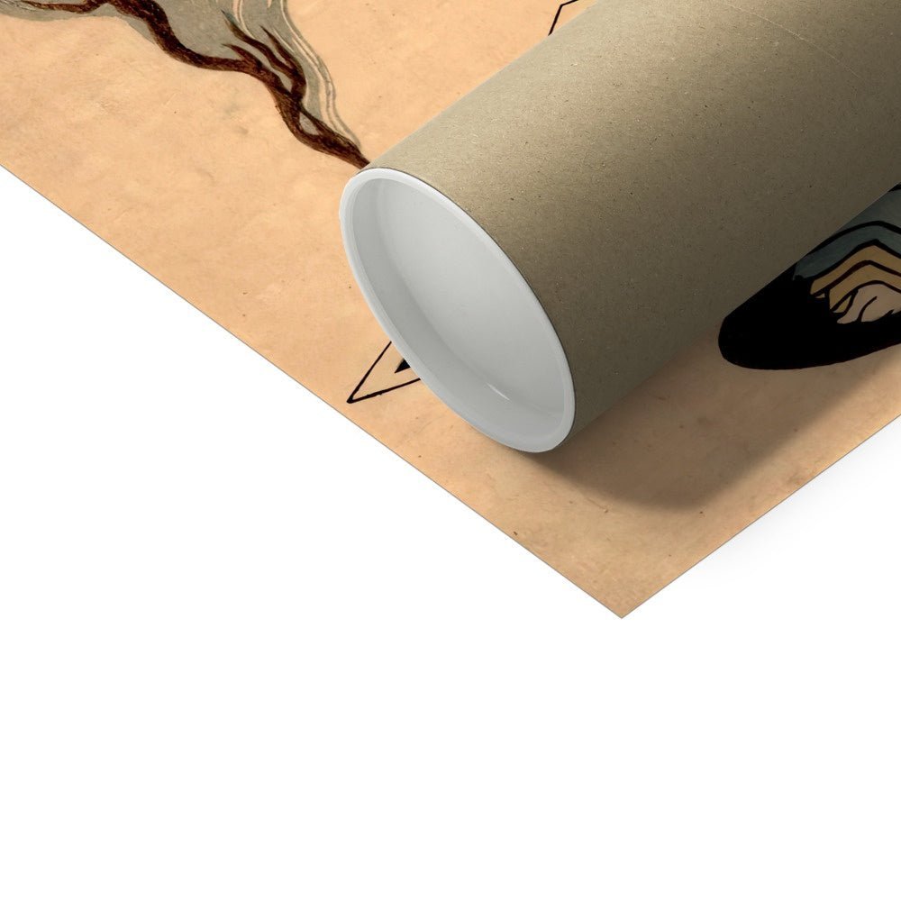 The Namazu Yokai | Japanese Catfish Yokai Mythology Earthquake Deity | Namazu Catfish Vintage Woodblock Fine Art Print