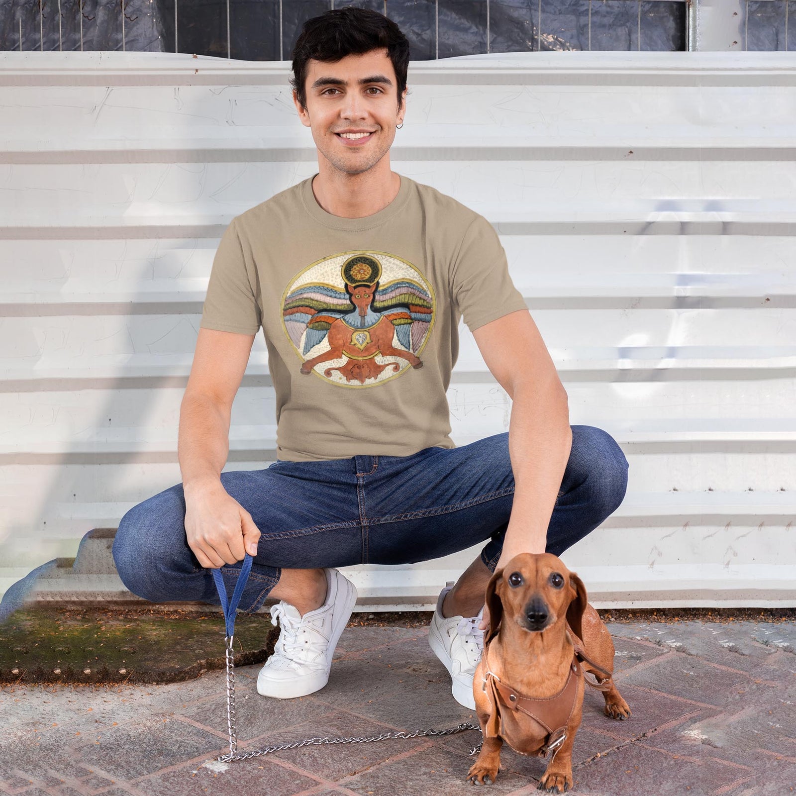 The Radiance of Al-'Ilm (1670) | Watercolor Flying Horse, Steed, Pegasis | Arabic Illuminated Codex Graphic Art T-Shirt