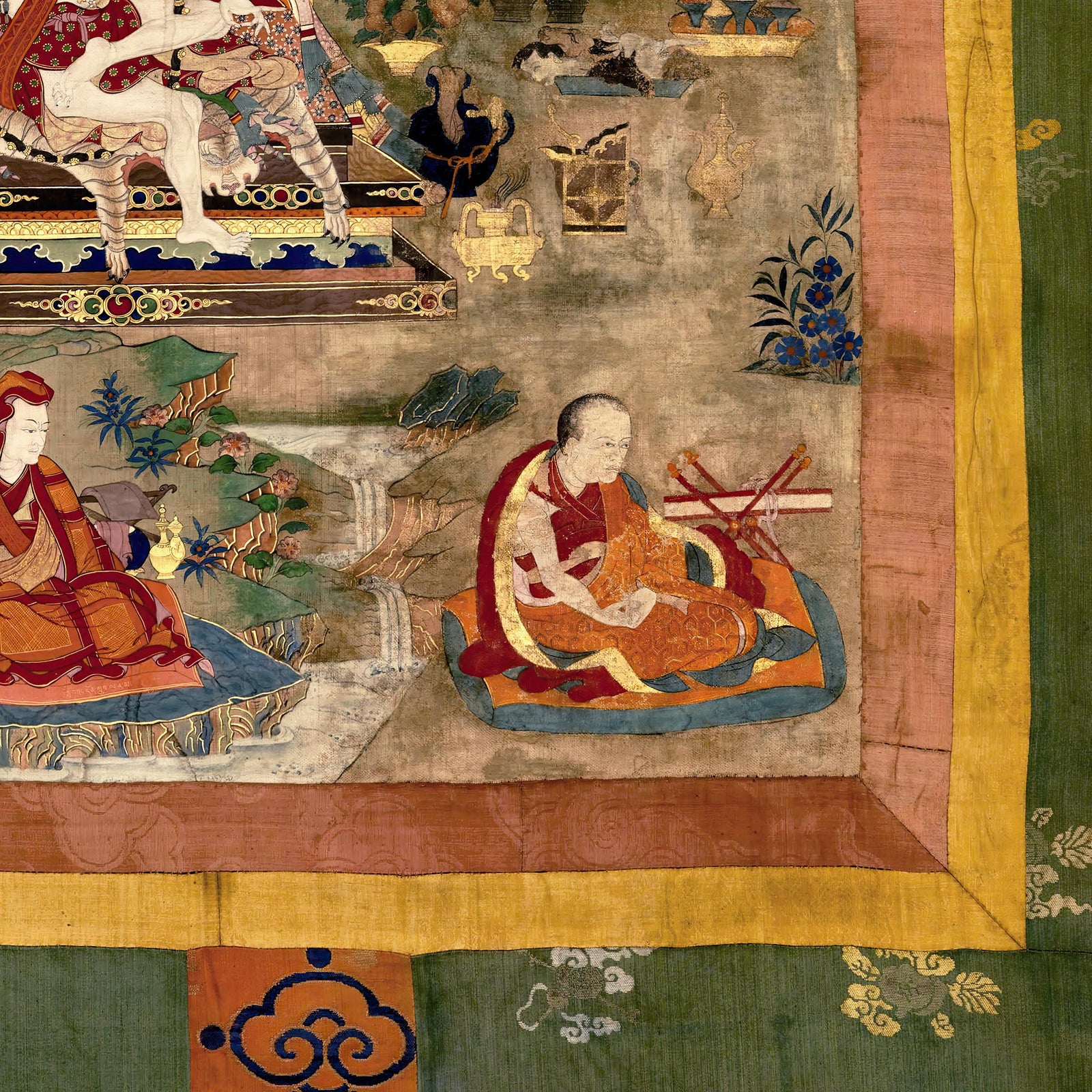 The Six Dharmas of Naropa | Tibetan Buddhism, Advanced Tantric Rituals | Esoteric Meditation Fine Art Print with Thangka Hanger