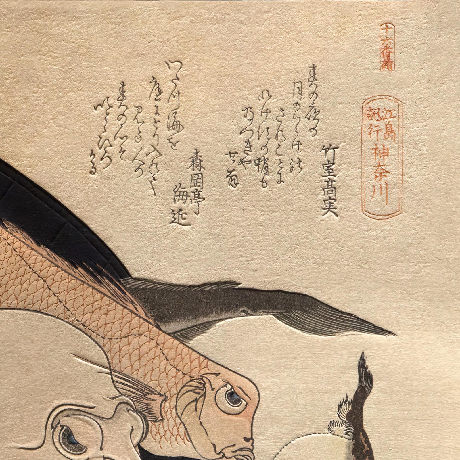 Totoya Hokkei: Cuttlefish | Marine Life Octopus | Hokusai Japanese Edo Woodblock Cute Kawaii Undersea Fine Art Print