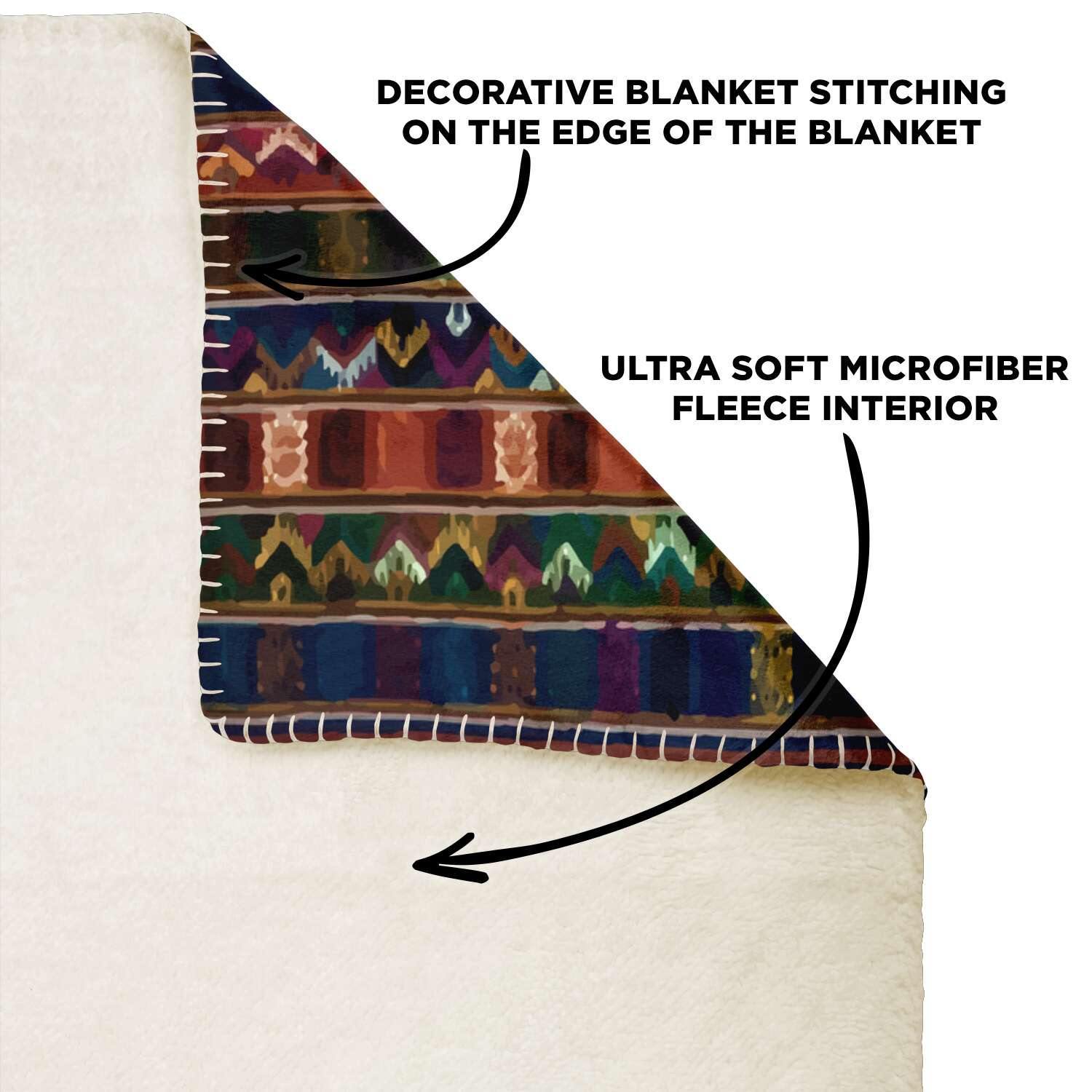 TRADITIONAL KIRA DESIGN, BHUTAN | Sherpa Fleece Blanket