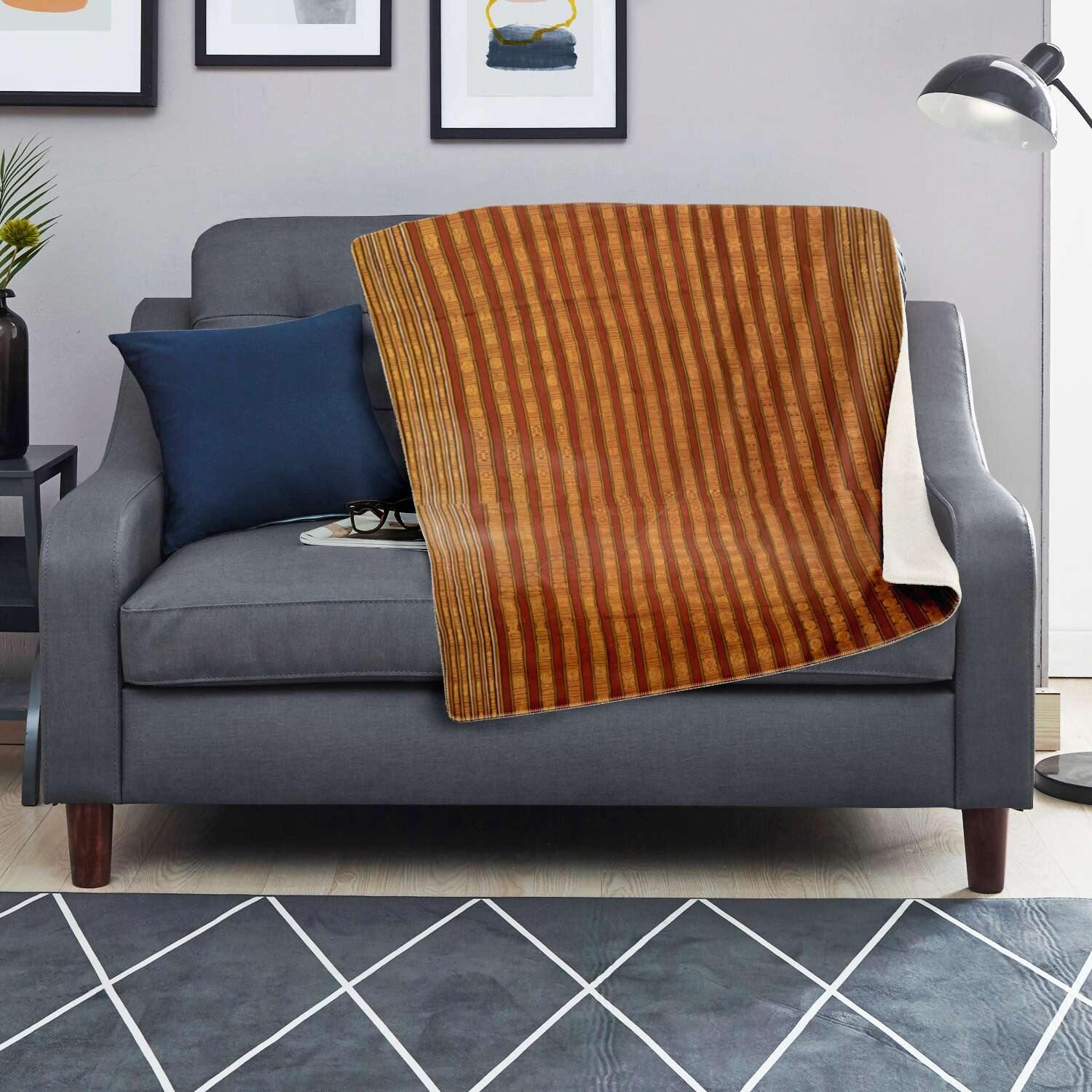 TRADITIONAL SILK TEXTILE DESIGN (BHUTAN) | Sherpa Fleece Blanket