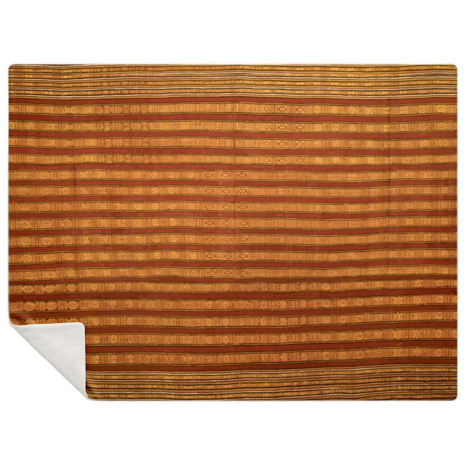 TRADITIONAL SILK TEXTILE DESIGN (BHUTAN) | Sherpa Fleece Blanket