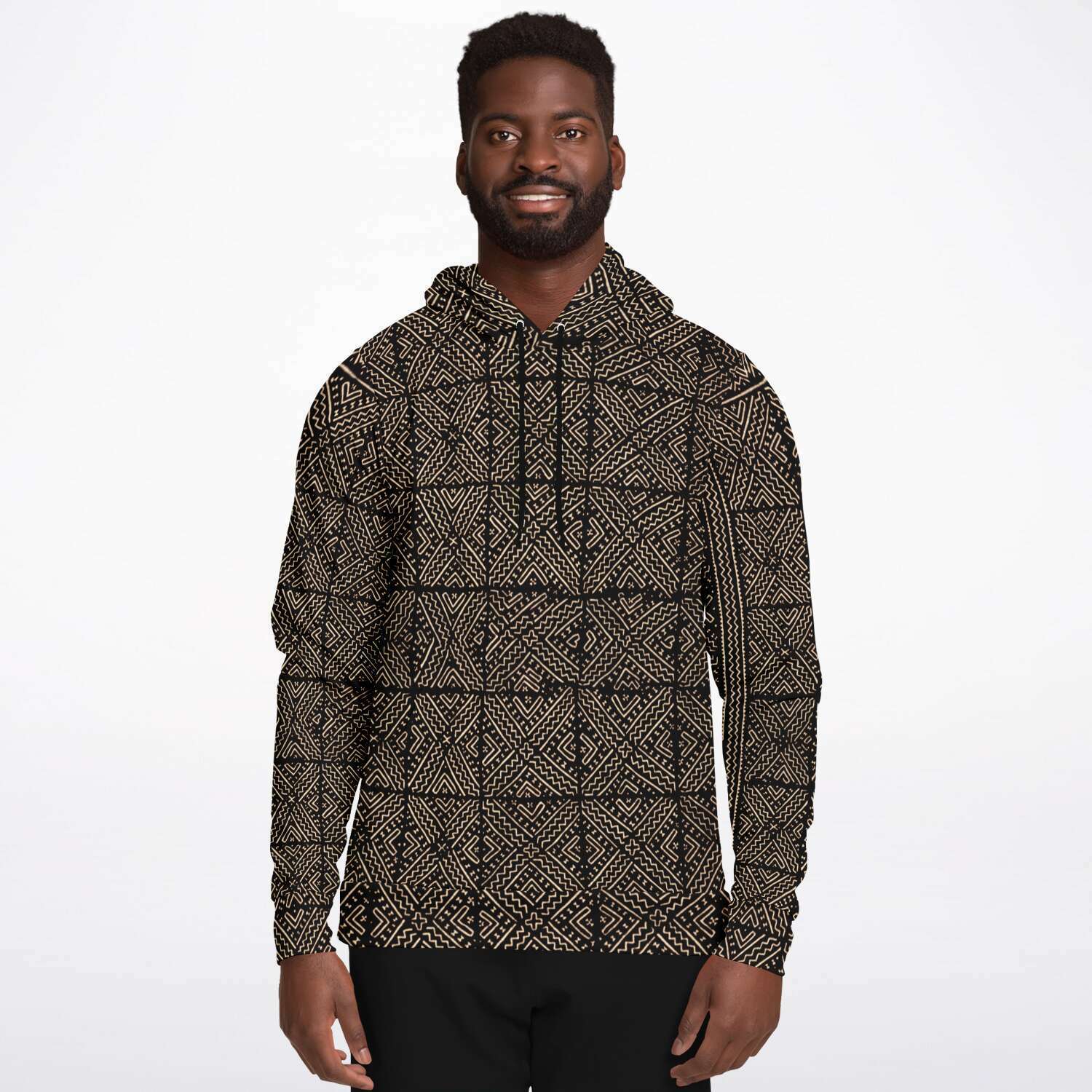 Tribal Mali Mudcloth Hoodie, Boho, Kuba Cloth, Kilim, Baluch, Ethnic Jacket African Hippie Gift Boho Sweater Pullover Hoodie