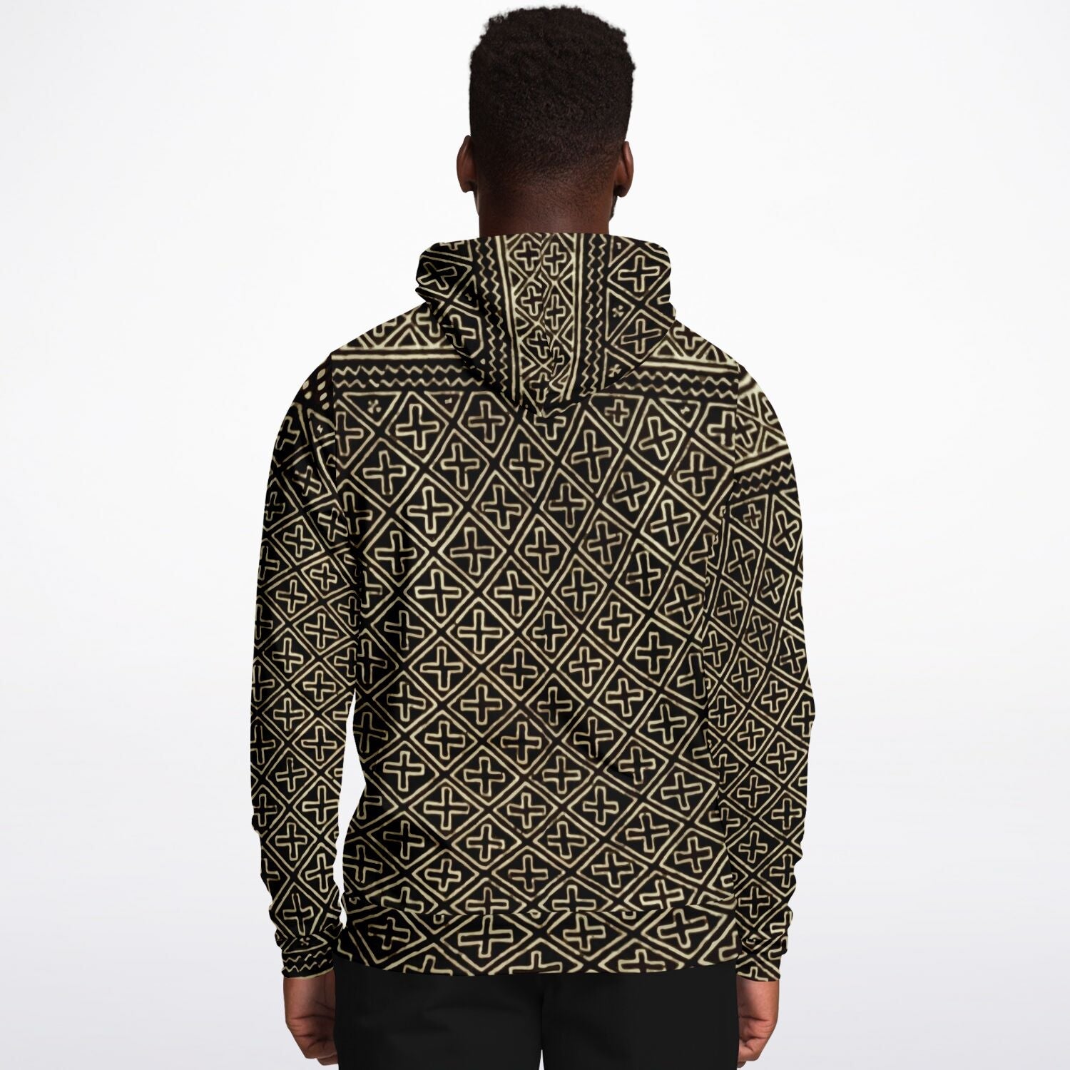 Tribal Mali Mudcloth Hoodie, Boho, Kuba Cloth, Kilim, Baluch, Ethnic Jacket African Hippie Gift Boho Sweater Pullover Hoodie