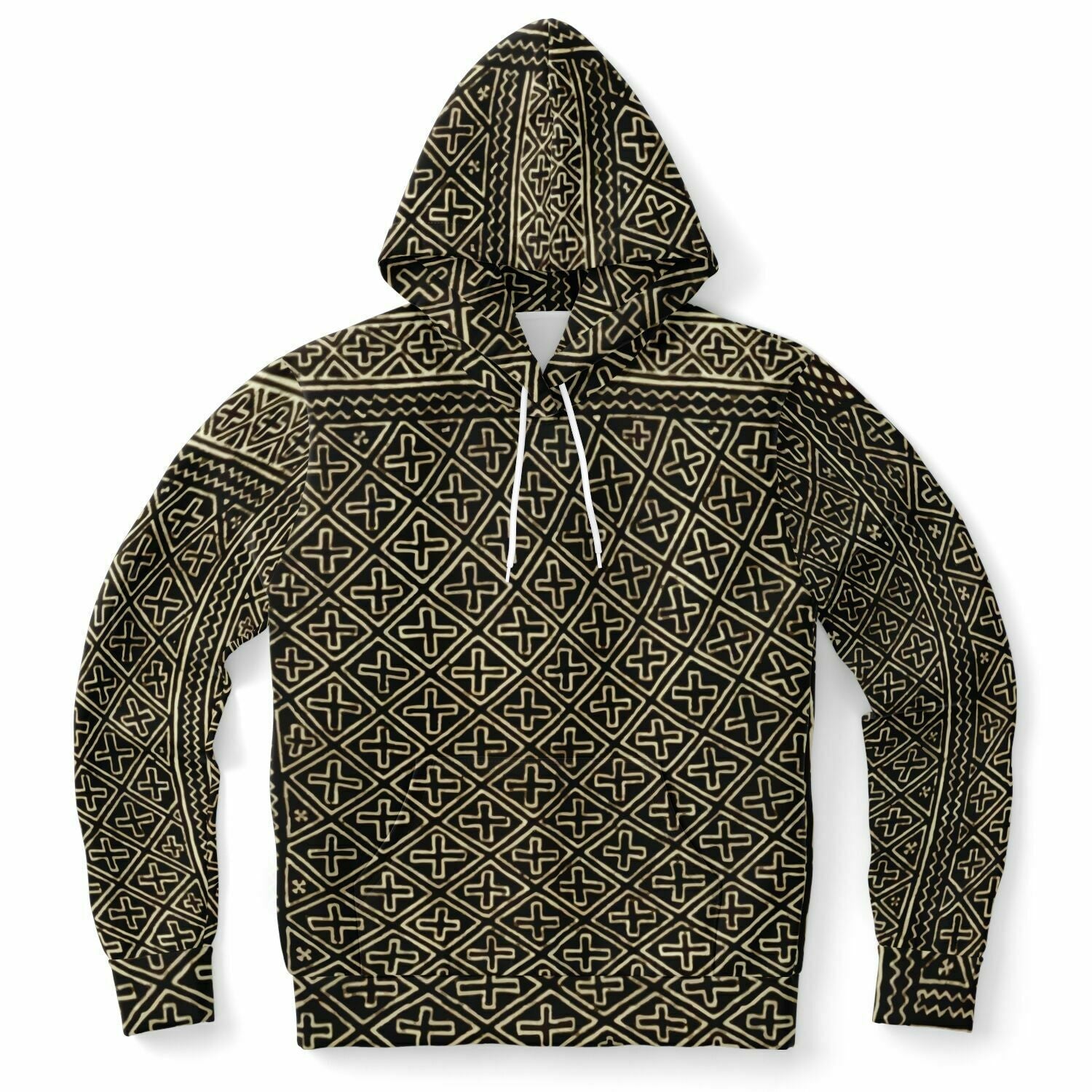 Tribal Mali Mudcloth Hoodie, Boho, Kuba Cloth, Kilim, Baluch, Ethnic Jacket African Hippie Gift Boho Sweater Pullover Hoodie