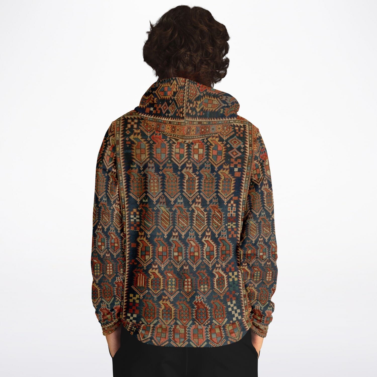 Unique Nomadic Folk Hoodie | Sacred Geometry Traditional Dagestan Berber Hmong Ashanti All-Over-Print Tribal Hoodie
